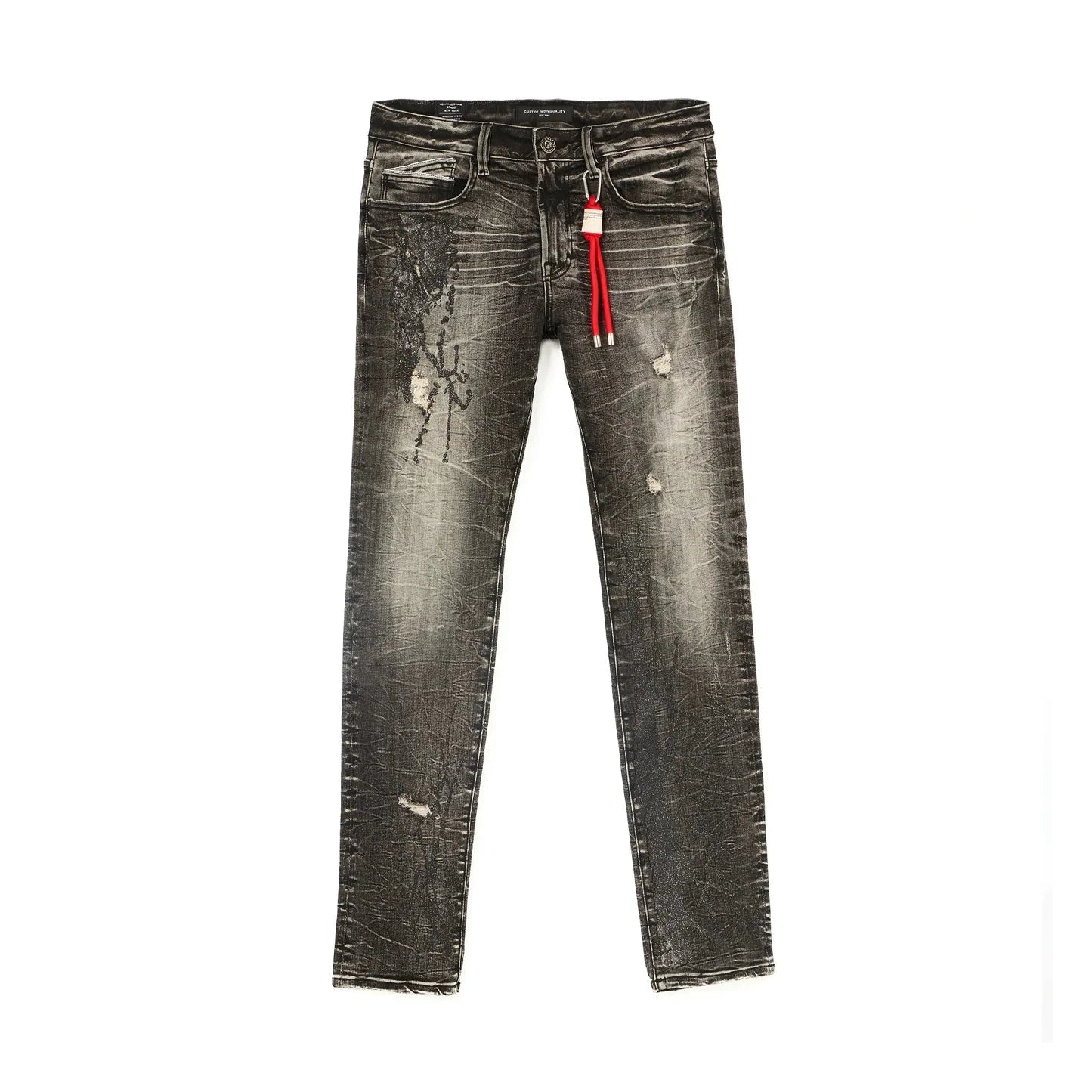 CULT OF INDIVIDUALITY Rocker Slim 602 Jeans in Caviar - Stylish Slim Fit Denim Pants for Men | Perfect for Casual Wear, Night Out & Street Fashion