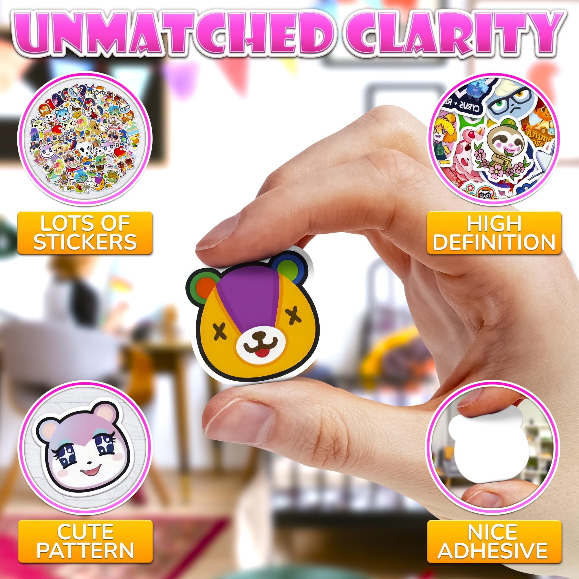 150Pcs Cute Animal Water Bottle Stickers - Waterproof Vinyl Decals for Bottles, Cars, Laptops, Bikes, Luggage & Skateboards - Fun Aesthetic Stickers for Kids & Adults - Perfect for School, Work, Travel & DIY Projects
