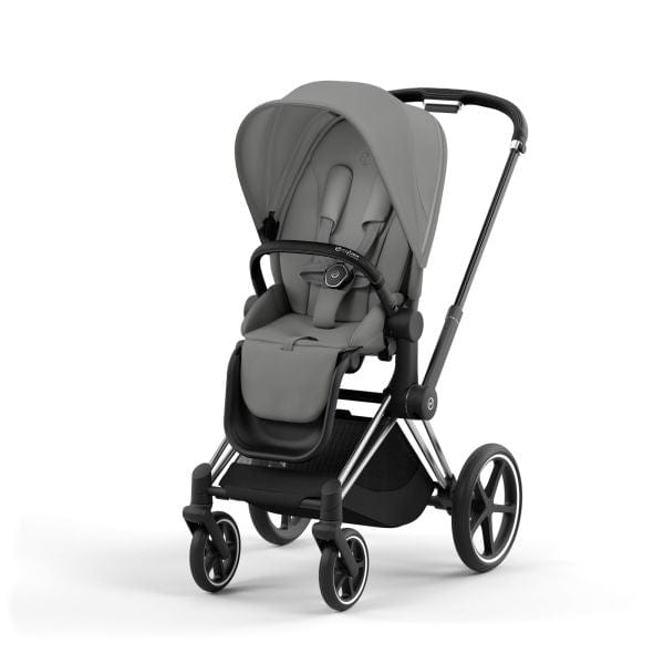 Cybex ePriam 2 Complete Stroller - Lightweight Chrome & Black Baby Stroller for Newborns to Toddlers | Perfect for City Walks, Shopping & Travel