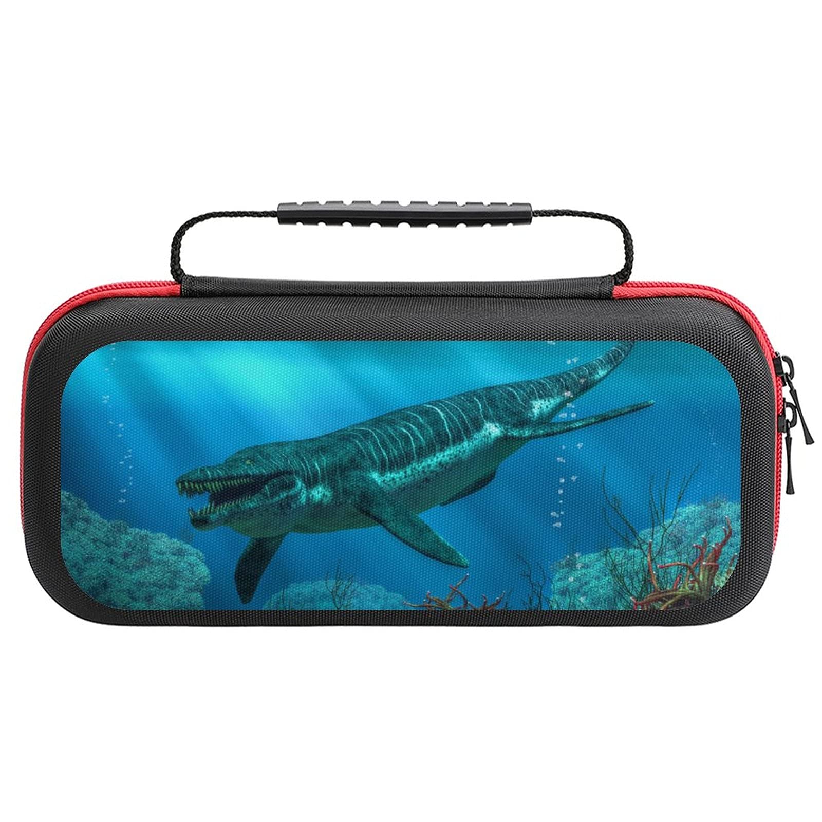 Deep Sea Monster Printed Travel Case for Nintendo Switch Lite & Accessories - Waterproof Portable Storage Bag for Gaming, Commuting & Outdoor Adventures