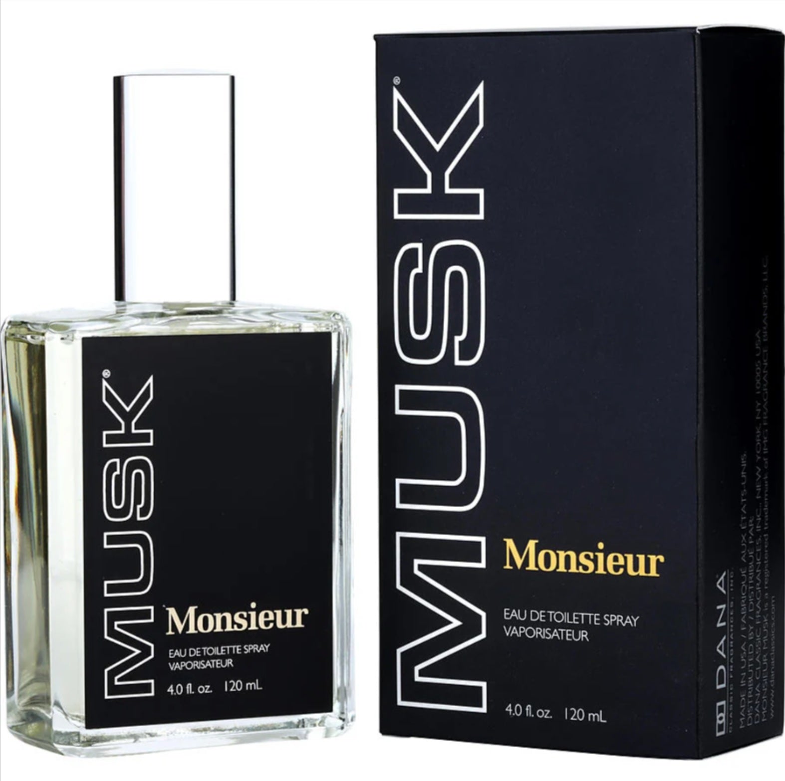 Dana Monsieur Musk 120ML Eau De Toilette Spray for Men - Fresh & Long-Lasting Fragrance for Daily Wear, Office & Evening Events