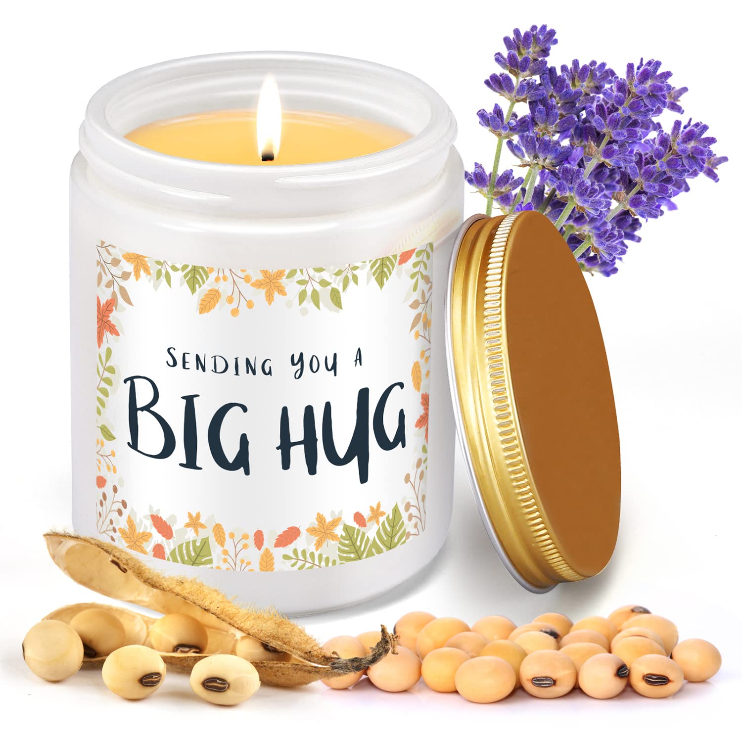 Lavender Scented Friendship Candle Gift Set - Unique Thinking of You, Birthday & Get Well Soon Present for Women, Best Friend, Mother, Sister or BFF - Aromatherapy Candles for Relaxation, Home Decor & Special Occasions