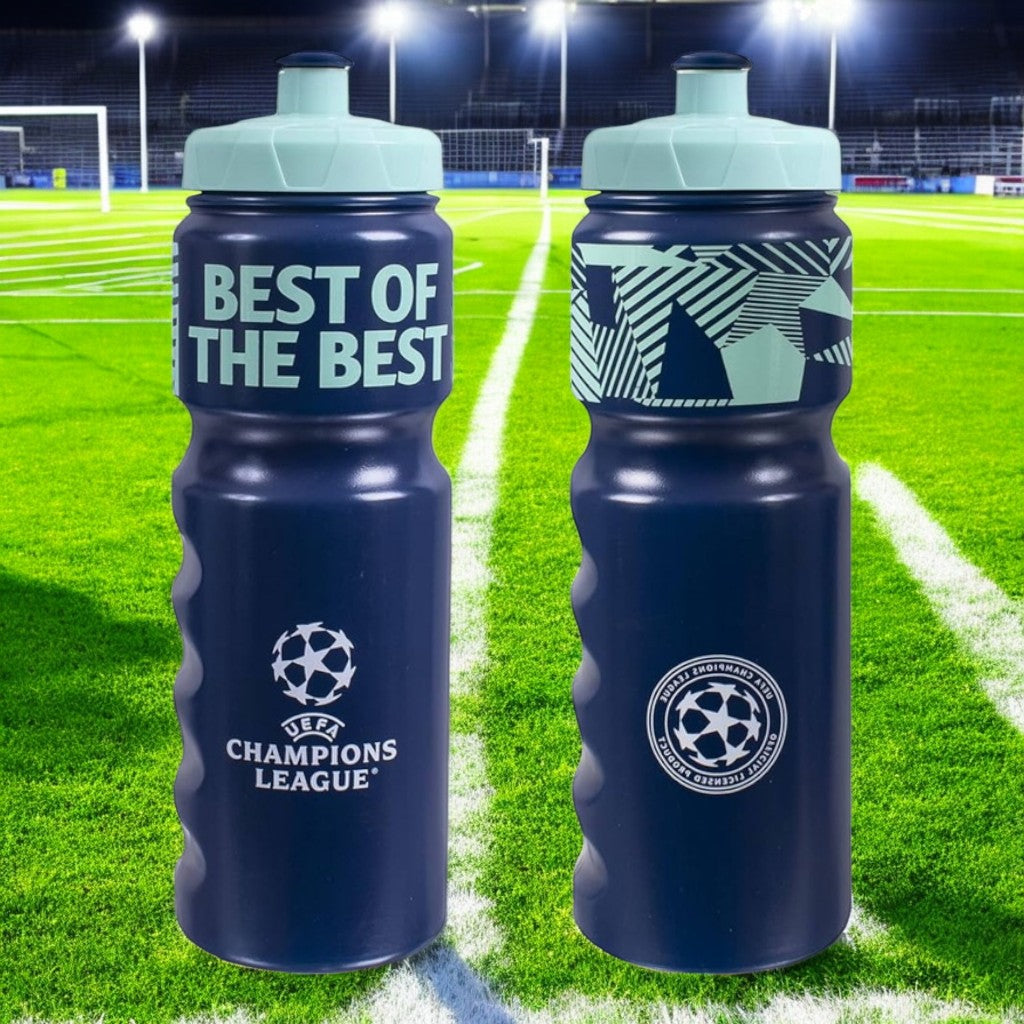 Official Champions League 750ml Insulated Water Bottle - Leakproof Sports Drink Container for Gym, Hiking & Soccer Games