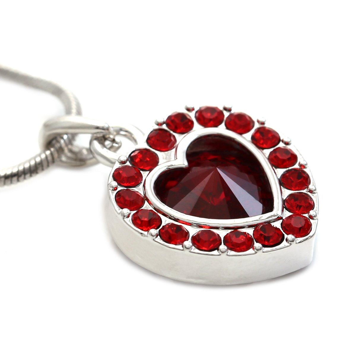 Valentine's Day & Mother's Day Heart Pendant Necklace - Sterling Silver Charm Jewelry Gift for Her - Perfect for Anniversaries, Birthdays & Romantic Occasions