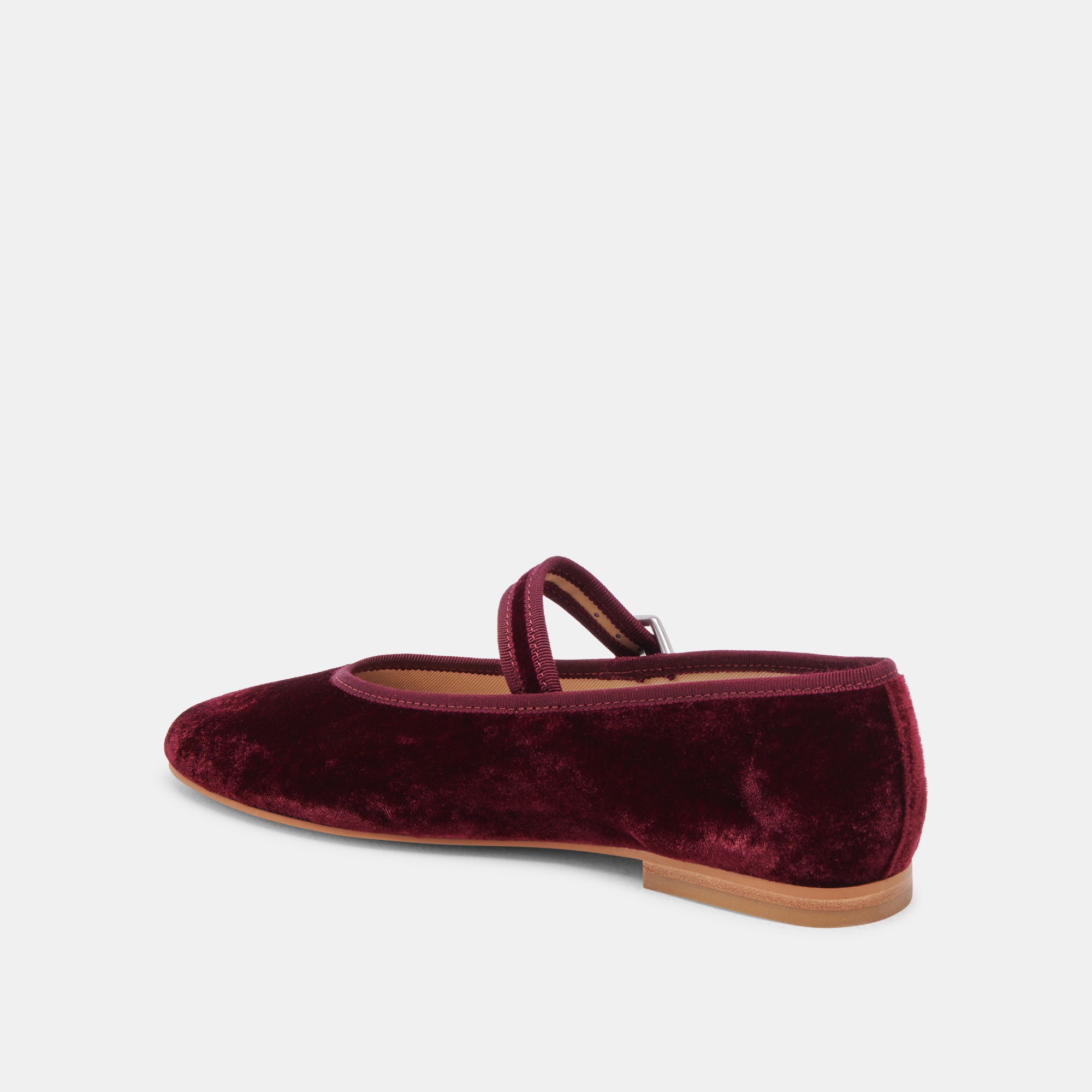 Roslyn Women's Ballet Flats in Wine Velvet - Comfortable & Stylish Shoes for Work, Casual Wear & Special Occasions
