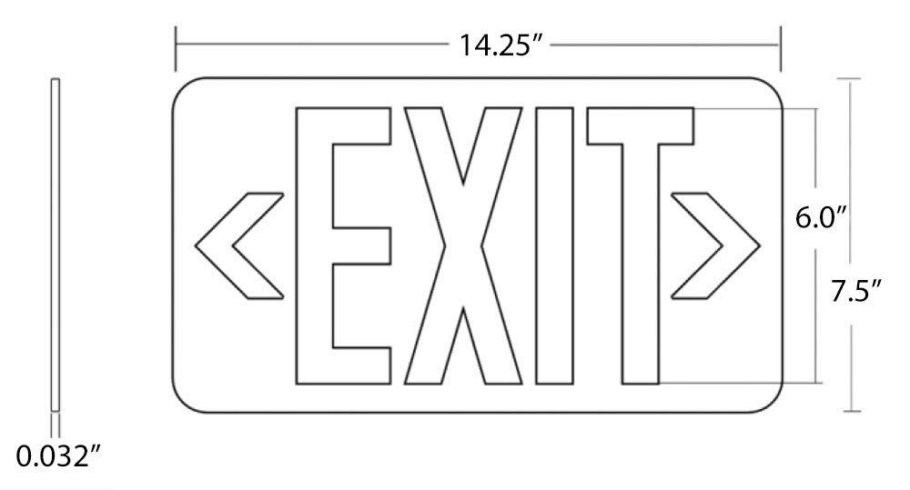 Red Wireless Exit Sign - Battery Operated Emergency Light for Buildings, Hotels & Offices - Easy Installation & Reliable Safety Solution