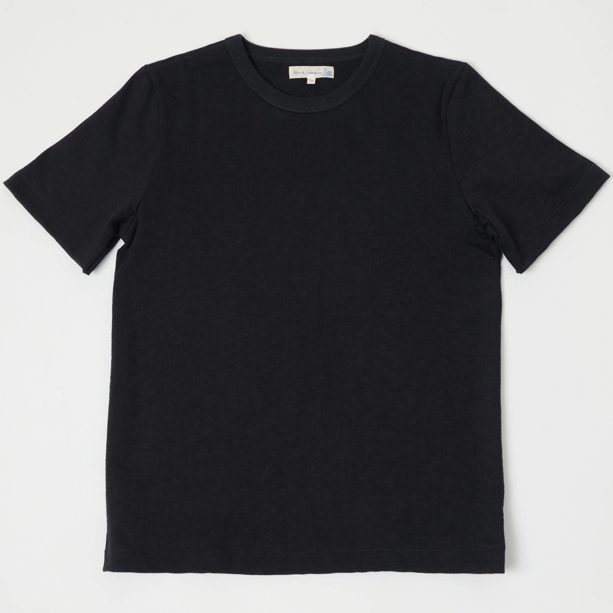 Merz b. Schwanen 2S14 Heavy Crew Neck T-Shirt for Men - Premium Cotton Charcoal Gray Tee - Casual Wear & Layering Essential