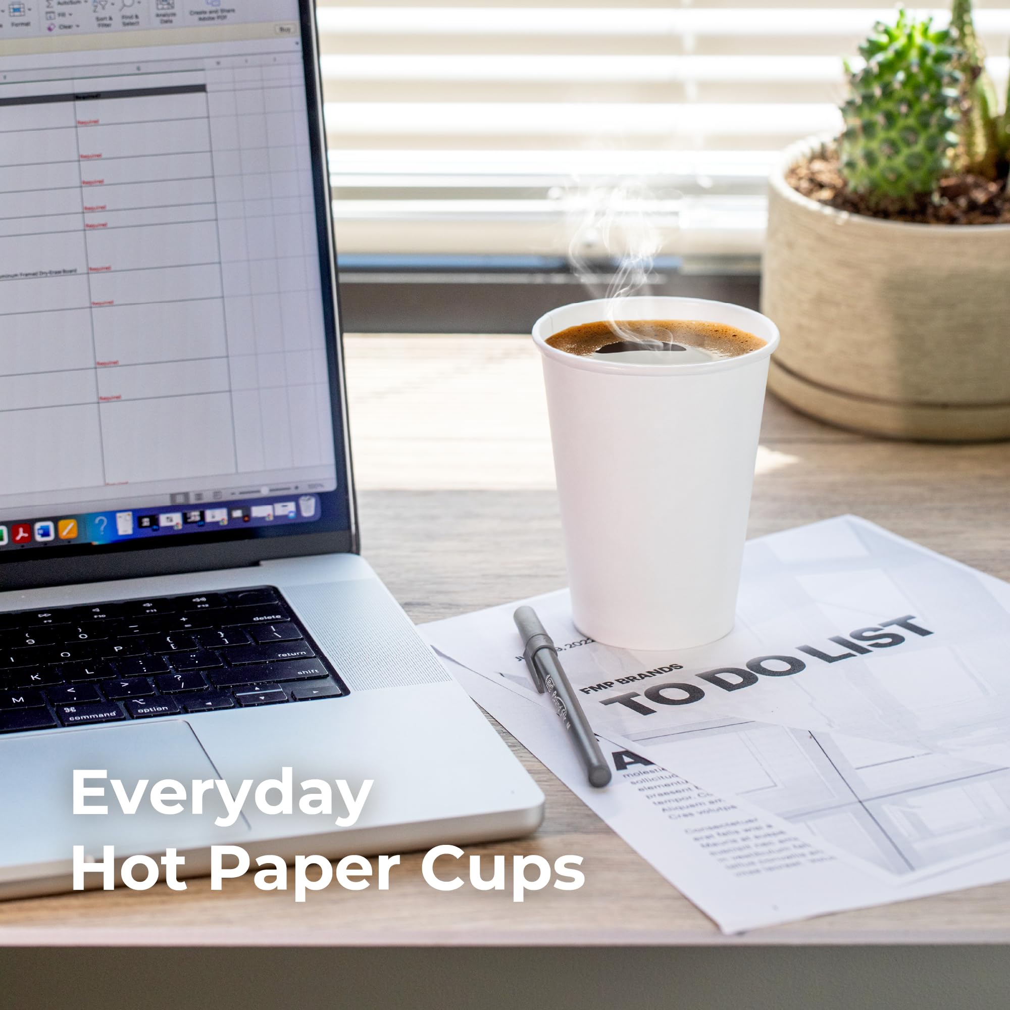 1000 Pack 6 oz Disposable Paper Coffee Cups - Premium White Hot/Cold Beverage Cups - Durable Thickened Bulk Paper Cups for Coffee, Tea, Juice - Perfect for Parties, Offices, Restaurants, Cafes, Home Use & Events