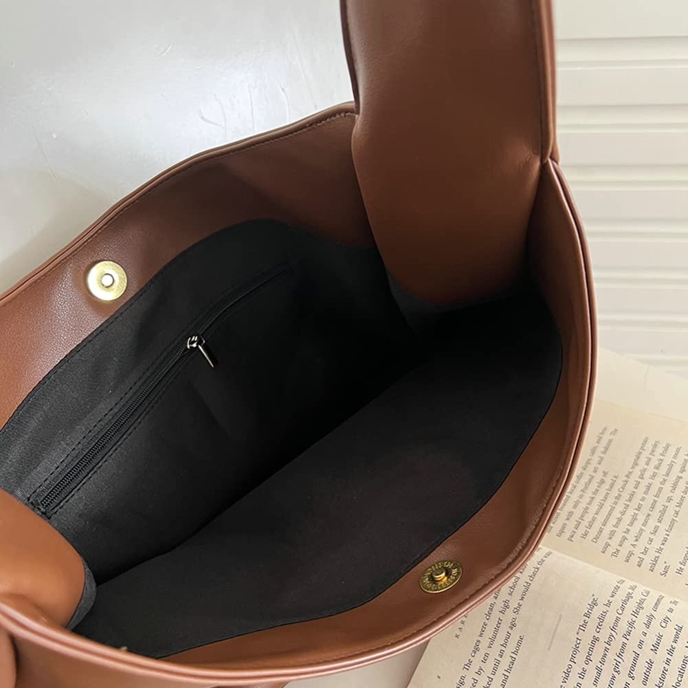 Pocadri Women's Vegan Leather Tote Bag - Stylish Large Soft Shoulder Purse for Work, Travel & Everyday Use | Chic Casual Handbag for Women