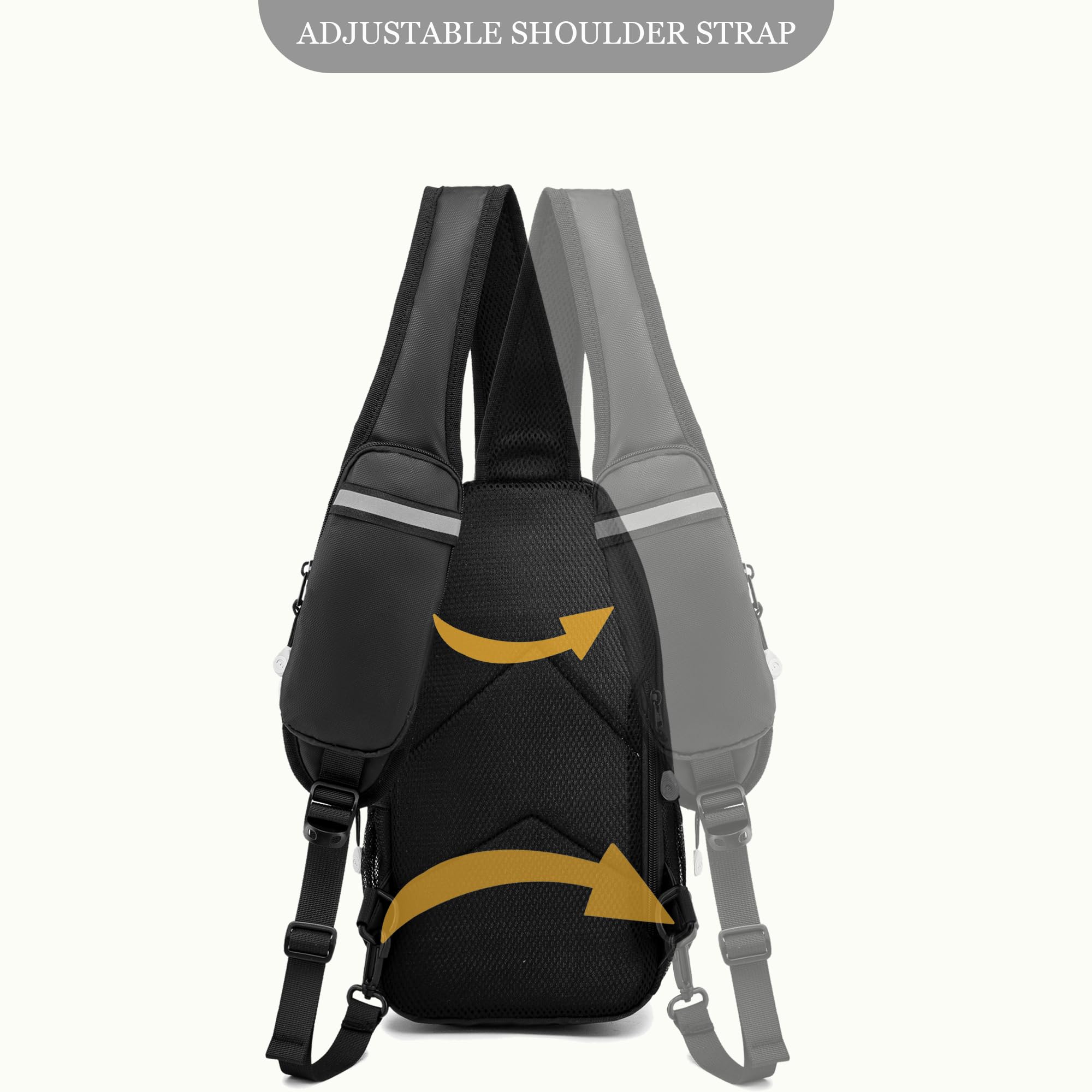 Men's & Women's Sling Bag - Lightweight Crossbody Backpack for Hiking, Travel & Outdoor Adventures | Perfect Chest Daypack for Gym, Commuting & Daily Use