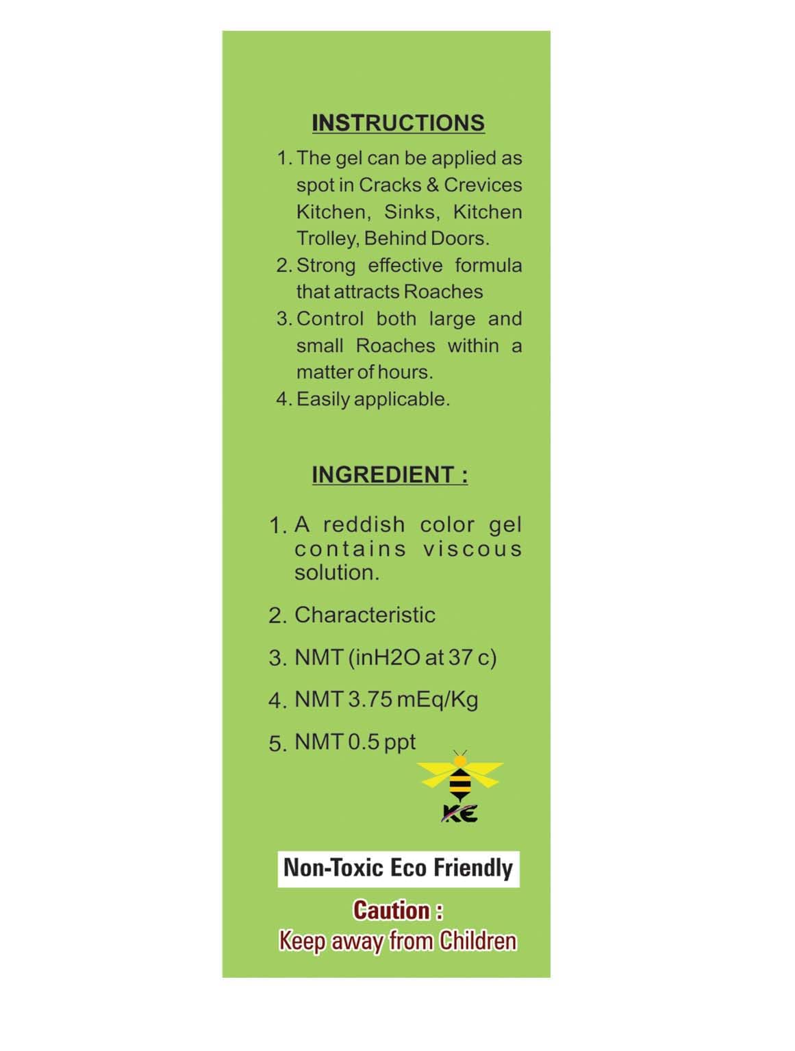 Kitchen Hunter Anti Cockroach Gel Bait - 50g (Pack of 2) | Effective Roach Killer for Home, Kitchen & Bathroom | Long-Lasting Pest Control Solution