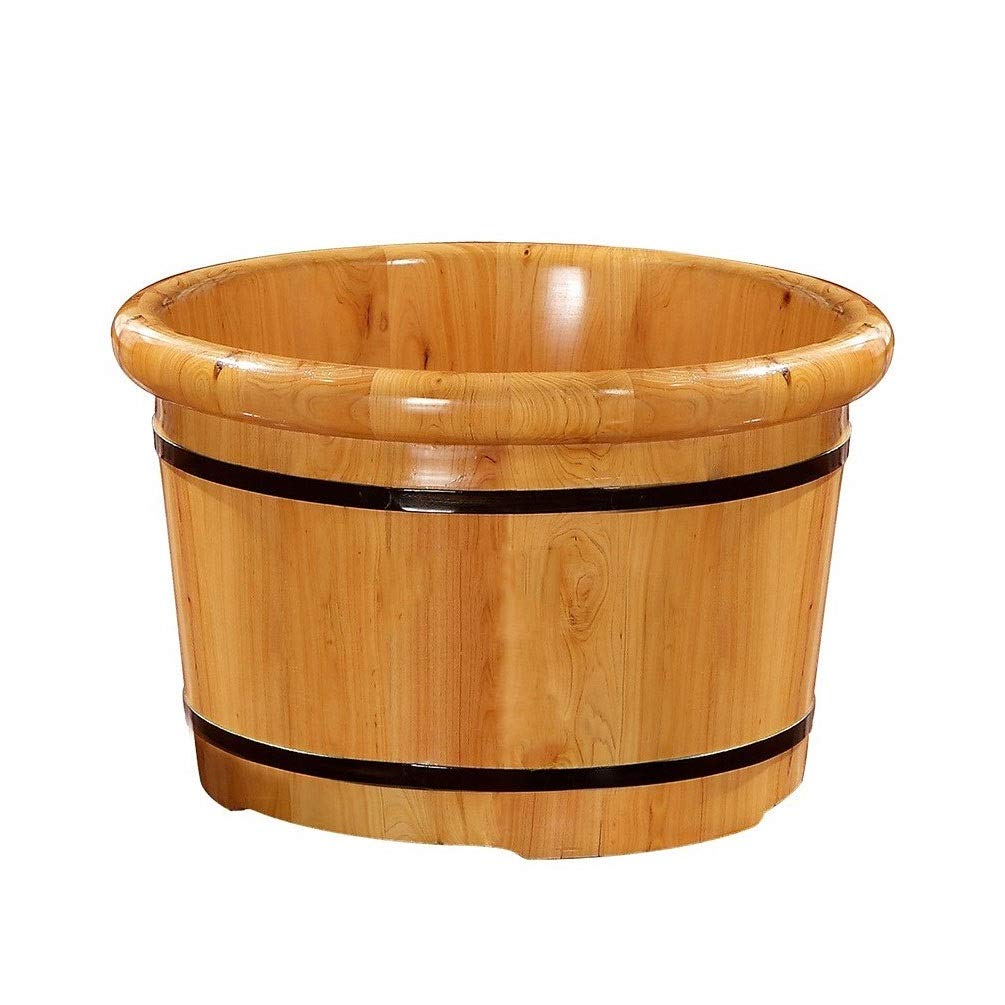 Premium Wooden Foot Spa Massage Bucket with Sauna & Infusion - Relaxing Home Foot Bath for Stress Relief & Detox