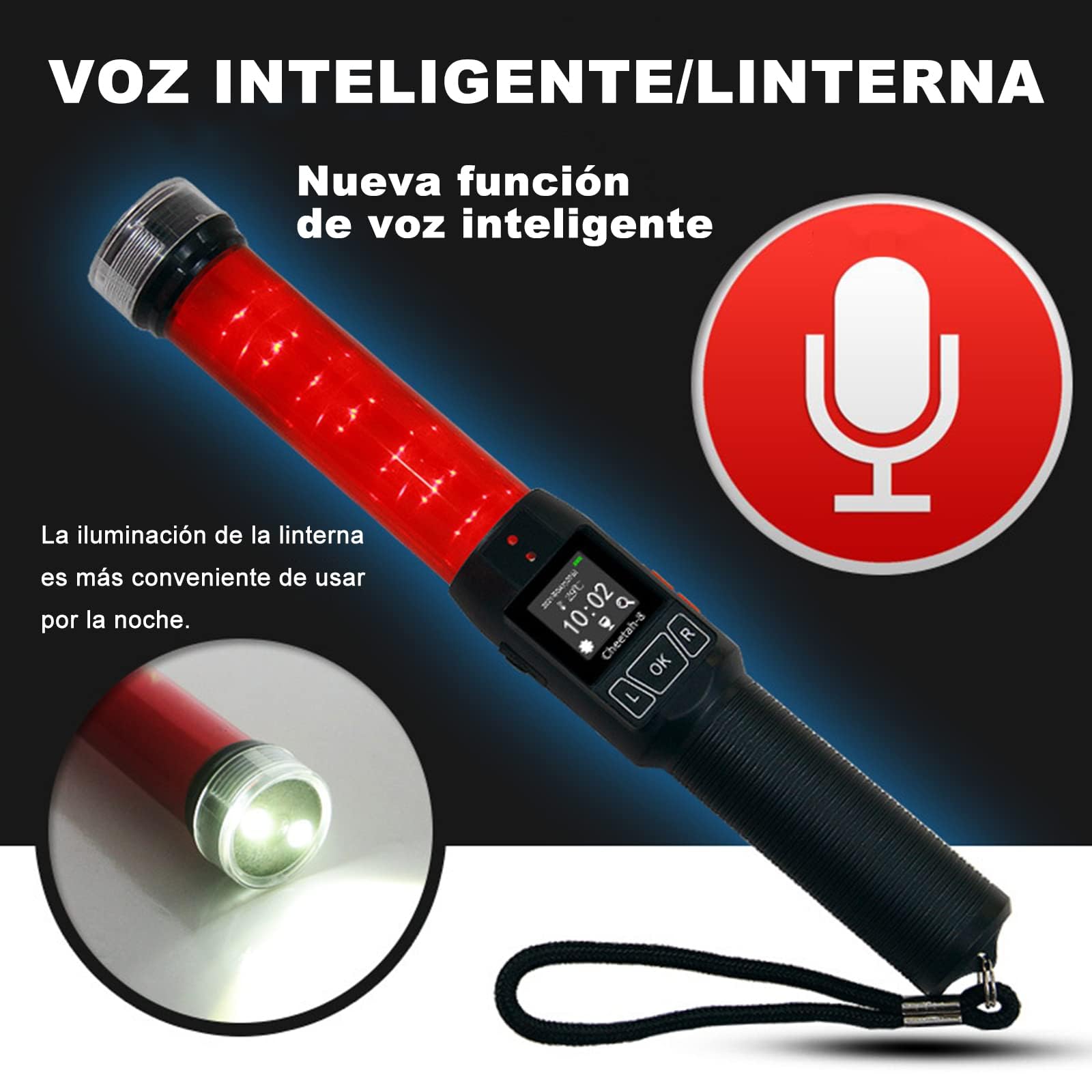 High Precision Digital Breathalyzer - Police Grade Alcohol Tester with OLED Display & Flashing Stick for Drunk Driving Tests | Accurate BAC Measurement for Traffic Control, Workplace Safety, and Personal Use