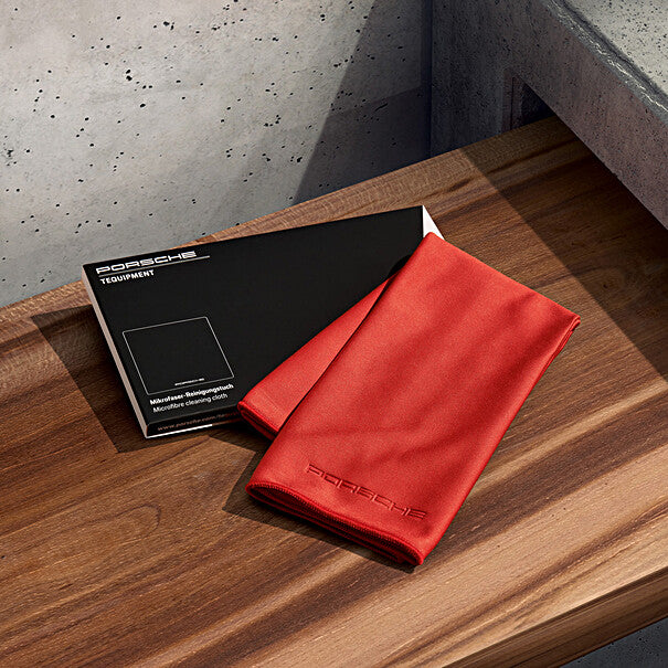 Premium Porsche Microfiber Cleaning Cloth - Super Soft & Lint-Free for Cars, Glasses & Electronics - Perfect for Car Detailing, Screen Cleaning & Lens Care