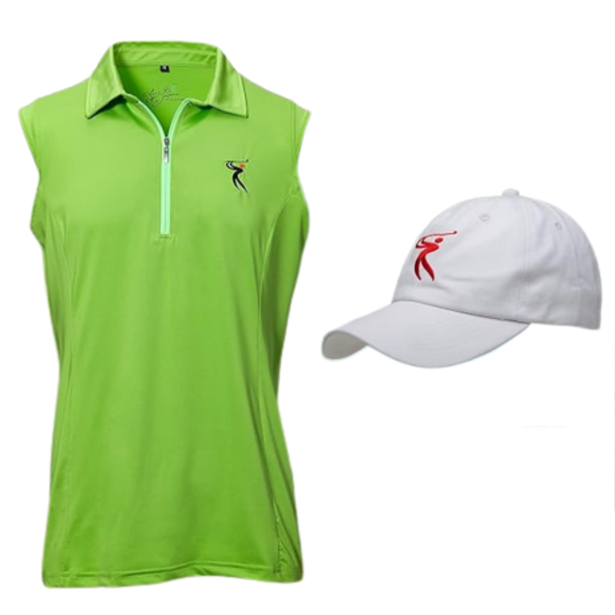 Premium Women's French Cut Short Sleeve Golf T-Shirt - Breathable & Comfortable Athletic Top with Free Adjustable Golf Hat | Perfect for Golfing, Tennis, Running & Casual Wear
