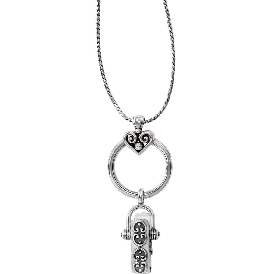 Alcazar Charm Badge Clip Necklace - Stylish & Adjustable ID Holder for Work, Nursing, School & Events | Perfect for Nurses, Teachers & Professionals