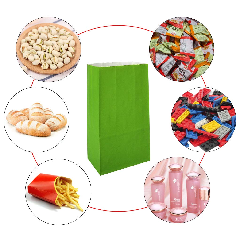 Eco-Friendly Small Green Paper Bags - 24 Pack, 9.4