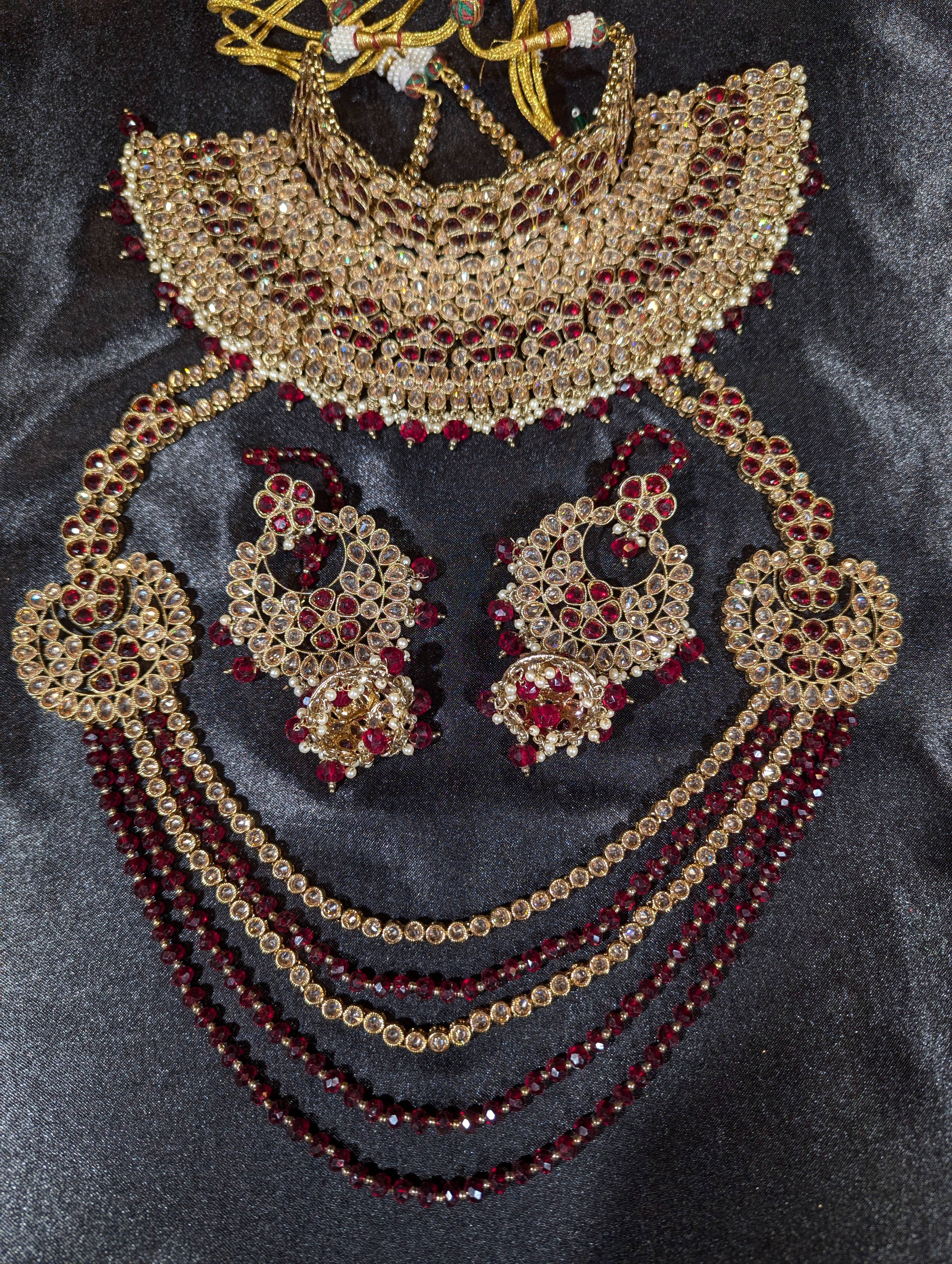 Kiara Polki Bridal Jewelry Set - Diamond Necklace, Earrings & Bangles for Wedding, Engagement & Special Occasions | Perfect for Brides, Party & Festive Events