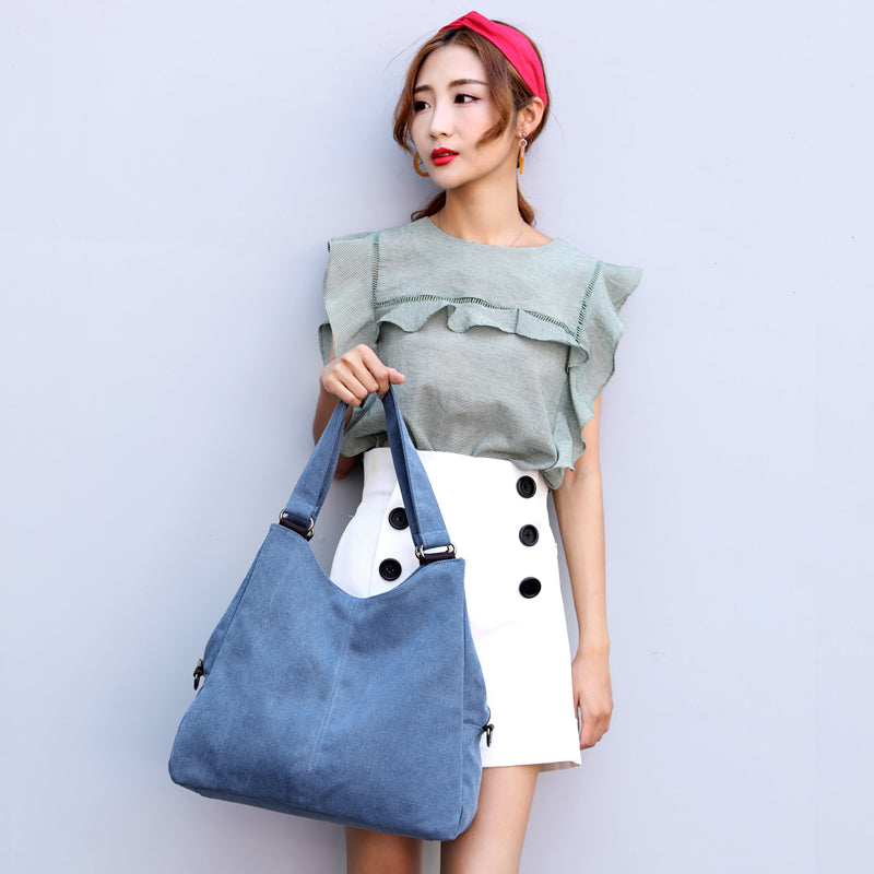 Stylish Canvas Shoulder Tote Bag for Women - Fashionable Messenger Handbag - Perfect for Work, Travel & Everyday Use
