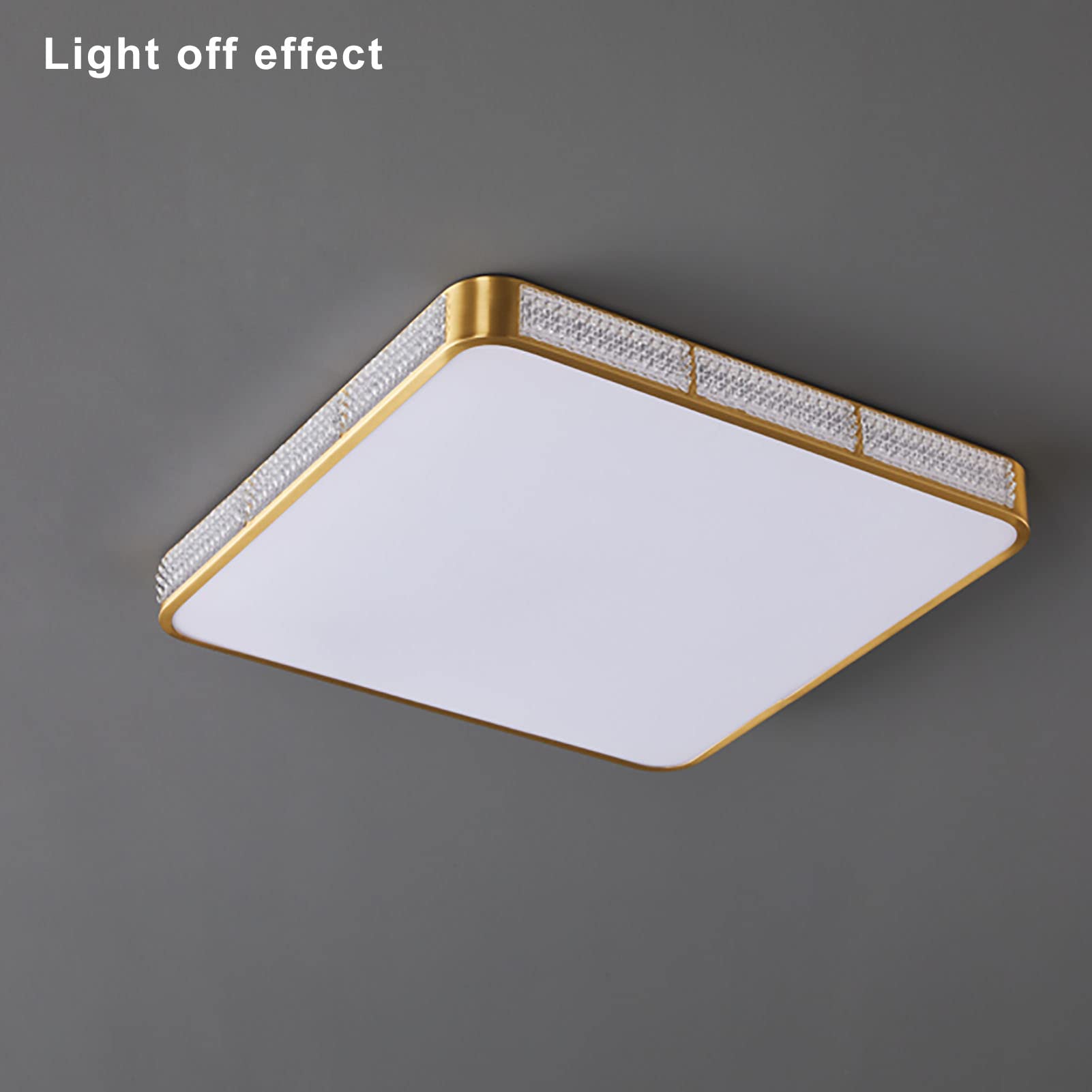 Modern Square LED Ceiling Light - 40x40x5cm Gold Flush Mount Lighting Fixture for Bedroom, Kitchen, Hallway & Living Room | Energy-Efficient Slim Design for Home & Office Spaces