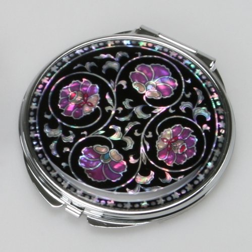 Pearl 2X/1X Compact Mirror - Travel Makeup Mirror for Women, Gift for Mom - Perfect for Purses & Travel