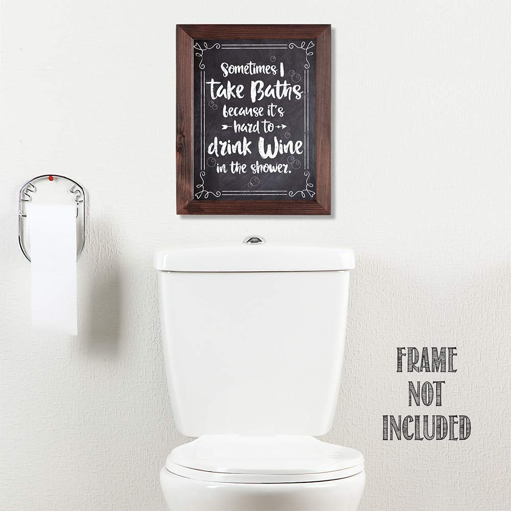 Funny Wine Lover Print - 11x14 Unframed Bathroom & Kitchen Decor - Perfect for Wine Bars, Pantry Display & Chalkboard-Style Home Decor | Great Gift for Wine Enthusiasts & Humor Lovers