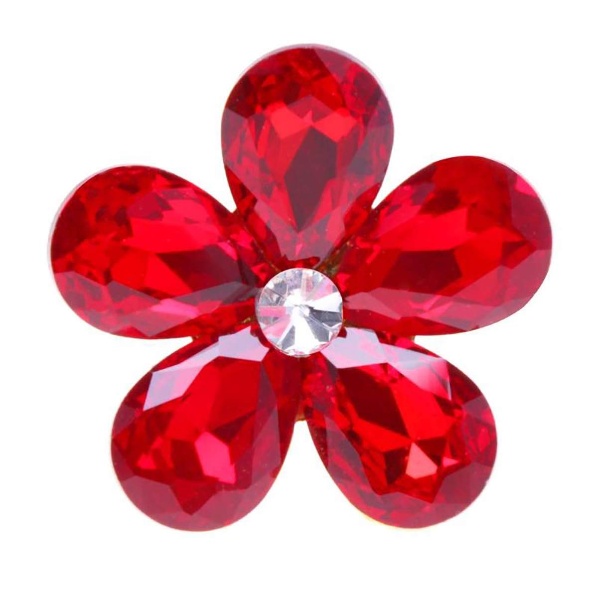 Sparkling Rhinestone Flower Car Air Vent Clip - Red Crystal Car Vent Decoration for Mercedes BMW Audi | Car Interior Accessories for Women, Gift Idea & Dashboard Decor