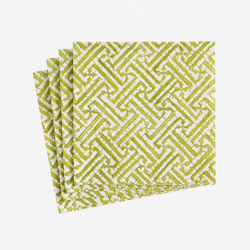 Caspari Fretwork Napkins - Elegant Lace Design Paper Napkins for Weddings, Parties & Special Occasions