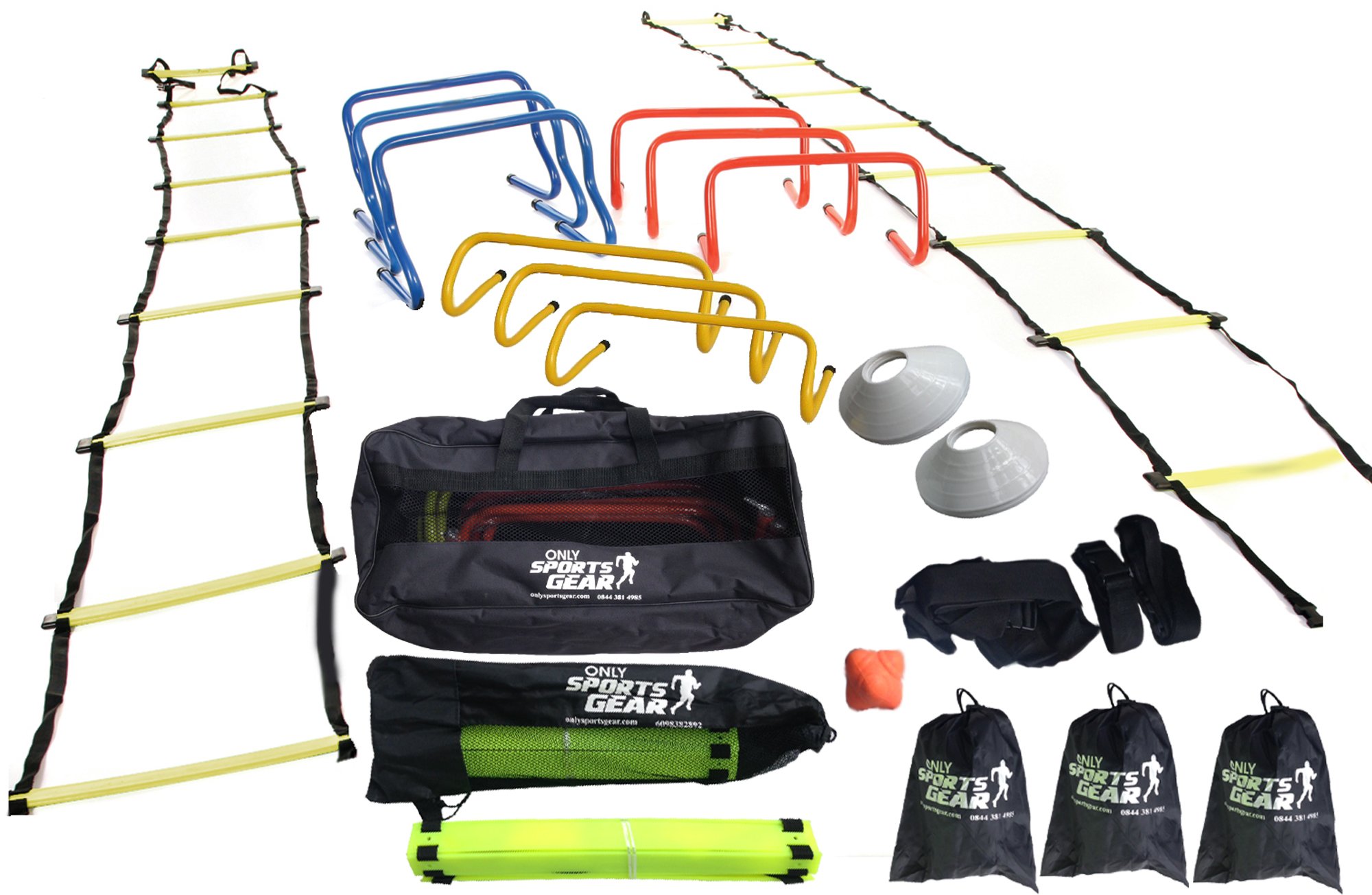 Speed & Agility Training Kit - Professional Sports Exercise & Fitness Equipment Combo Set for Football, Soccer, Basketball & Track Athletes - Perfect for Home Gym, Team Practice & Outdoor Workouts