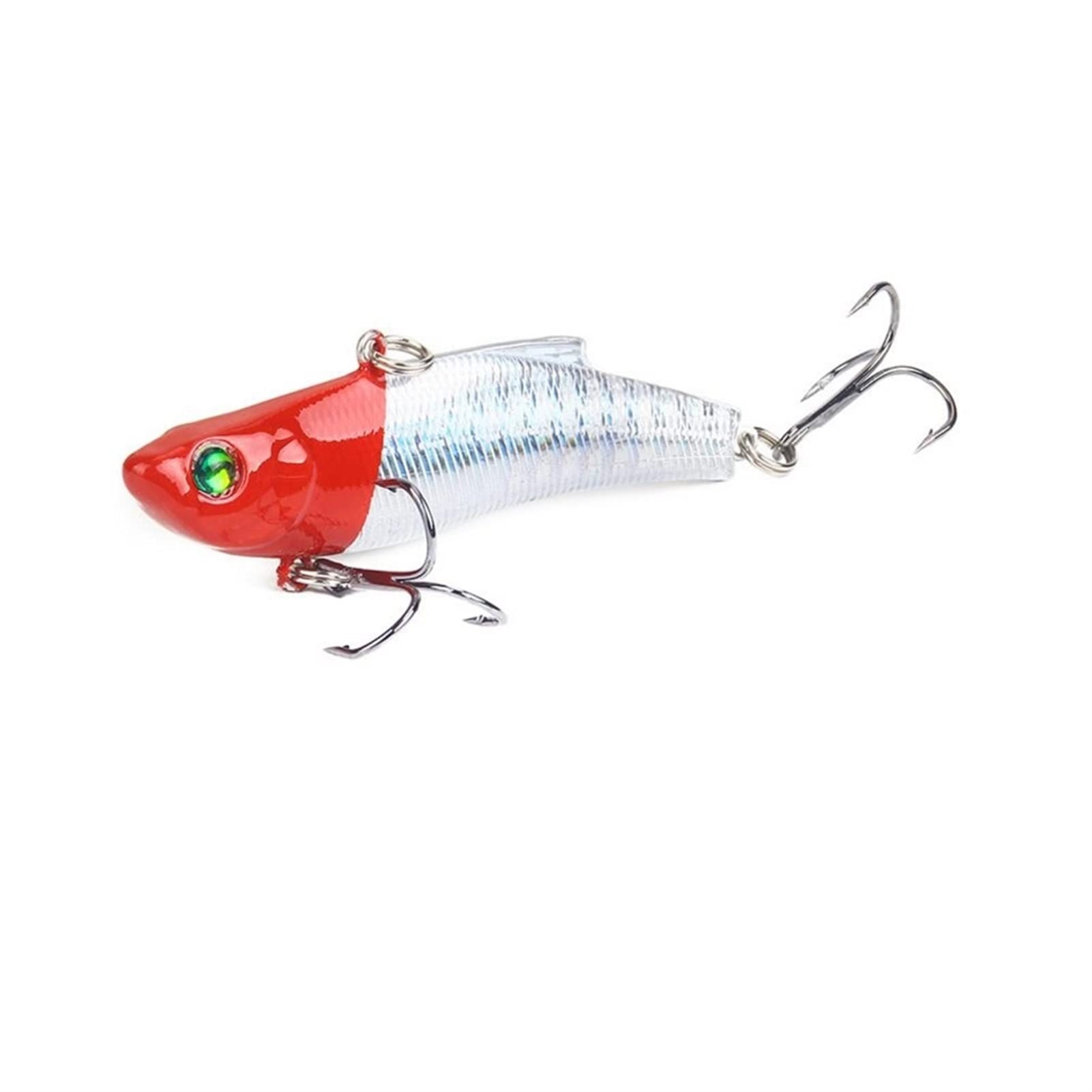 10Pcs 7cm/18g Sinking VIB Fishing Lures with Treble Hooks - Artificial Bass Lures for Freshwater & Ice Fishing - High Vibration Crankbait Wobbler for Bass, Trout, Walleye - Winter Fishing Tackle (Color A) - Perfect for Lake, River & Ice Fishing Adventures