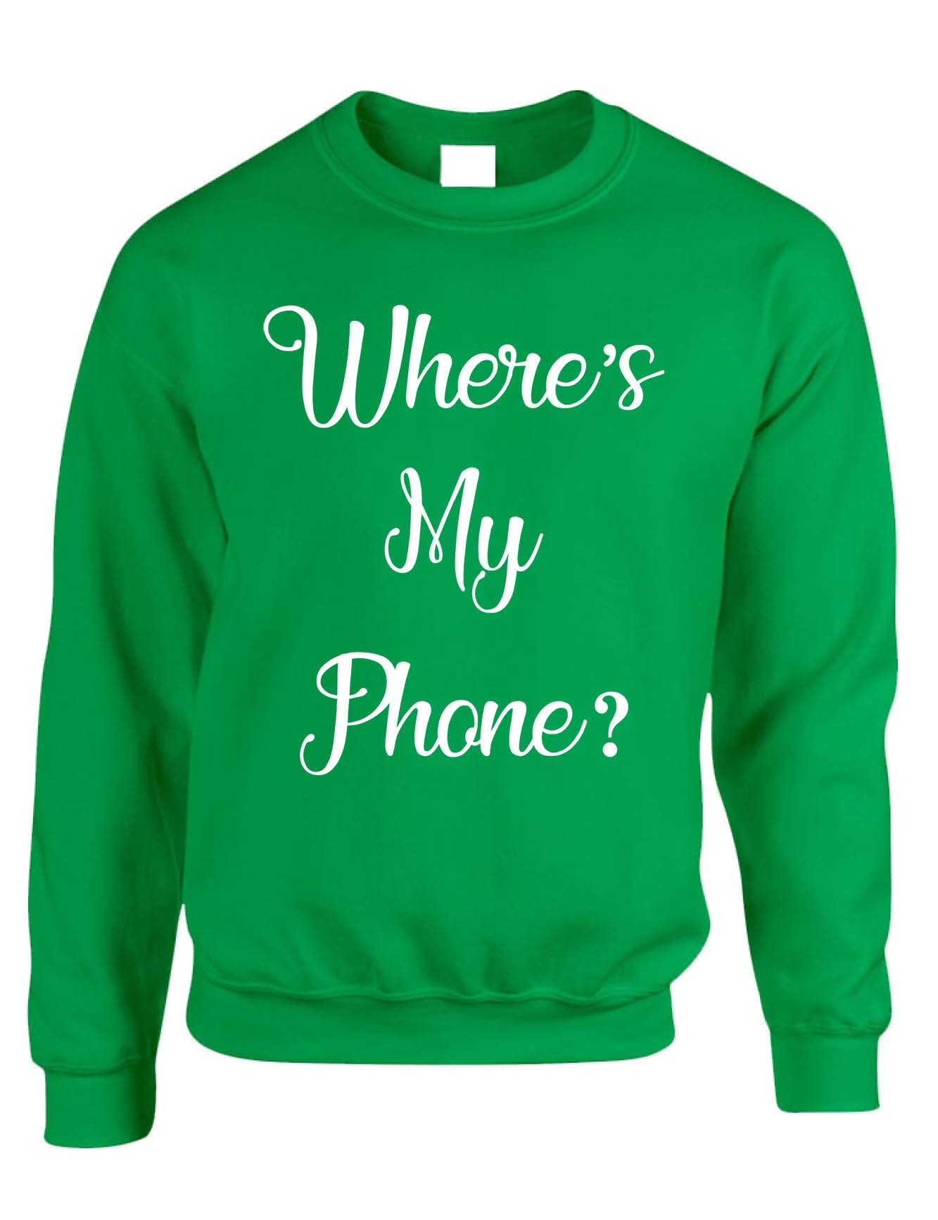 ALLNTRENDS Funny 'Where's My Phone' Adult Sweatshirt - Trendy Humor Hoodie for Men & Women - Perfect for Casual Wear, Gifts, and Relaxing at Home