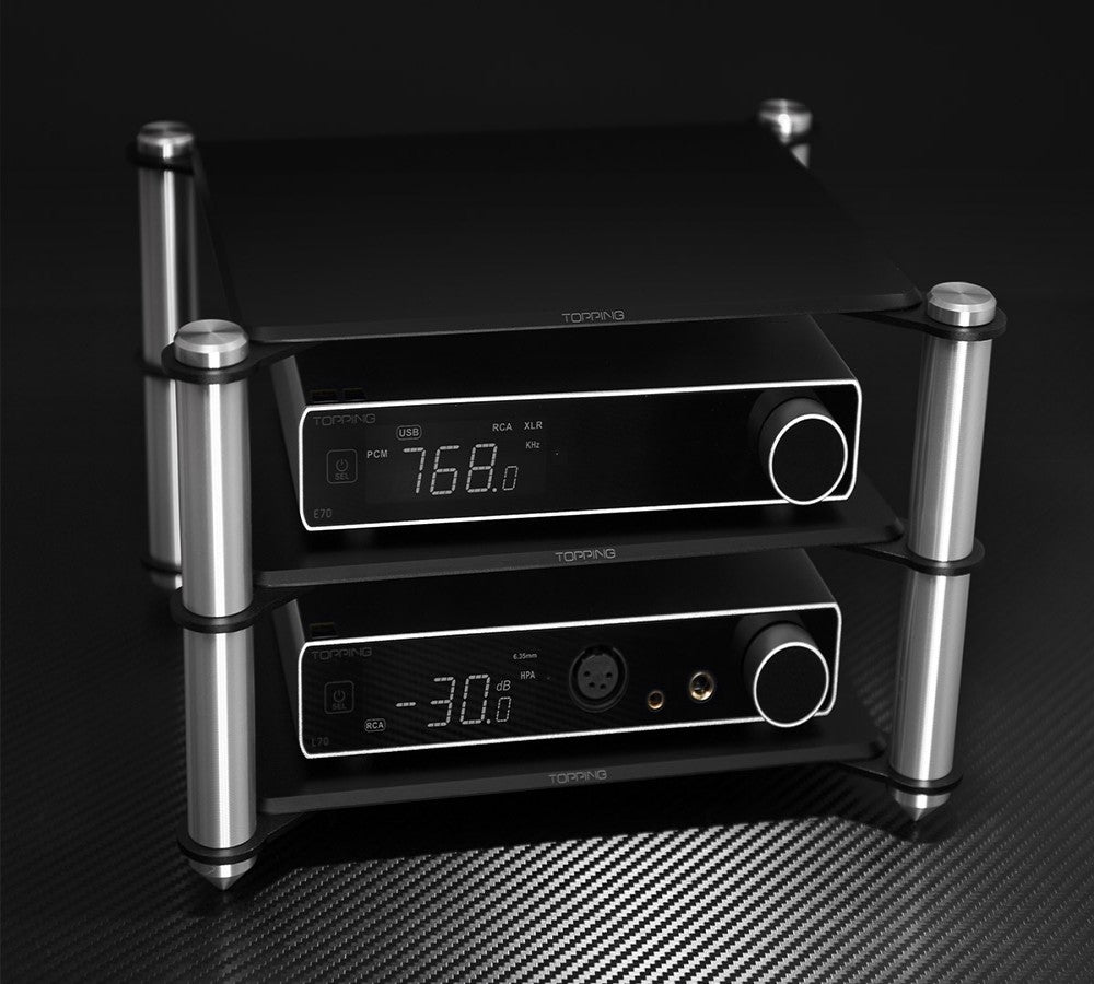 TOPPING E70 DAC + L70 AMP Stack with XLR Cable - High Resolution Audio System for Home Studio & Audiophile Listening