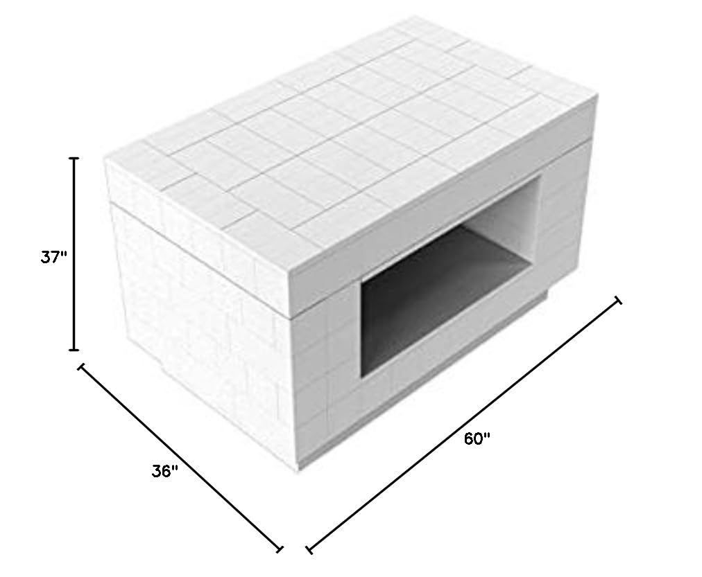 EverBlock Open Table Kit - 36” x 60” x 37” Modular Coffee Table | Giant Interlocking Building Blocks for Entryway & Living Room | Easy Connect & Reusable Translucent Blocks | Indoor & Outdoor Furniture | DIY Display Structures & Custom Tables | Perfect for Home, Office & Event Decor