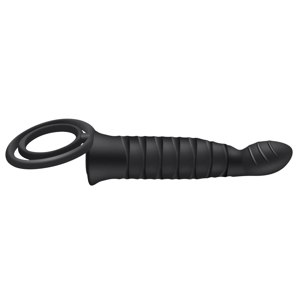 Double Penetration Strap-On Anal Vibrator for Couples - Rechargeable Anal Plug & G-Spot Stimulator - Adult Sex Toy for Couples Play & Solo Pleasure - Perfect for Role Play, BDSM & Intimate Bonding