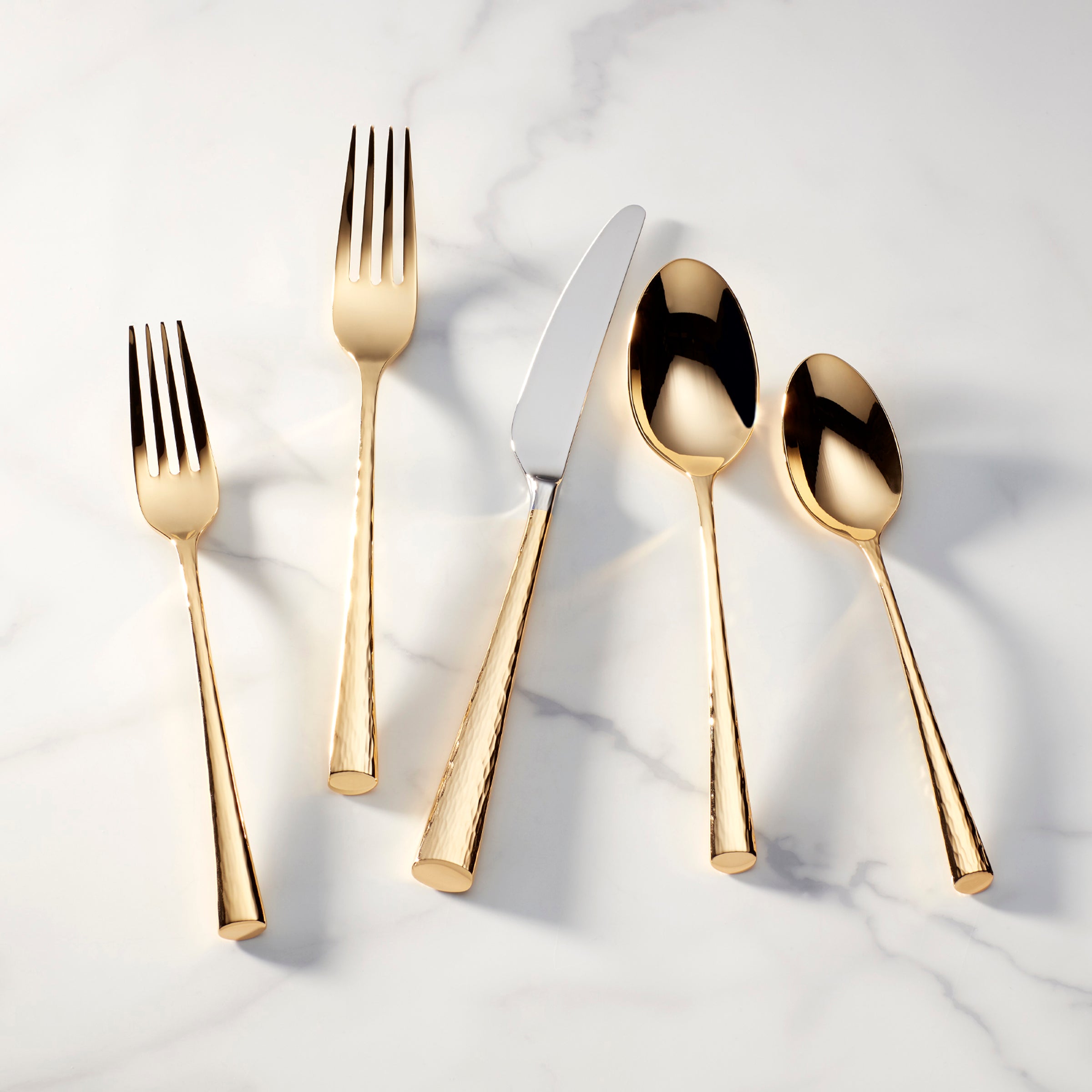 Imperial Caviar Gold 5-Piece Dinnerware Set - Elegant Fine Dining Tableware for Formal Occasions & Special Events