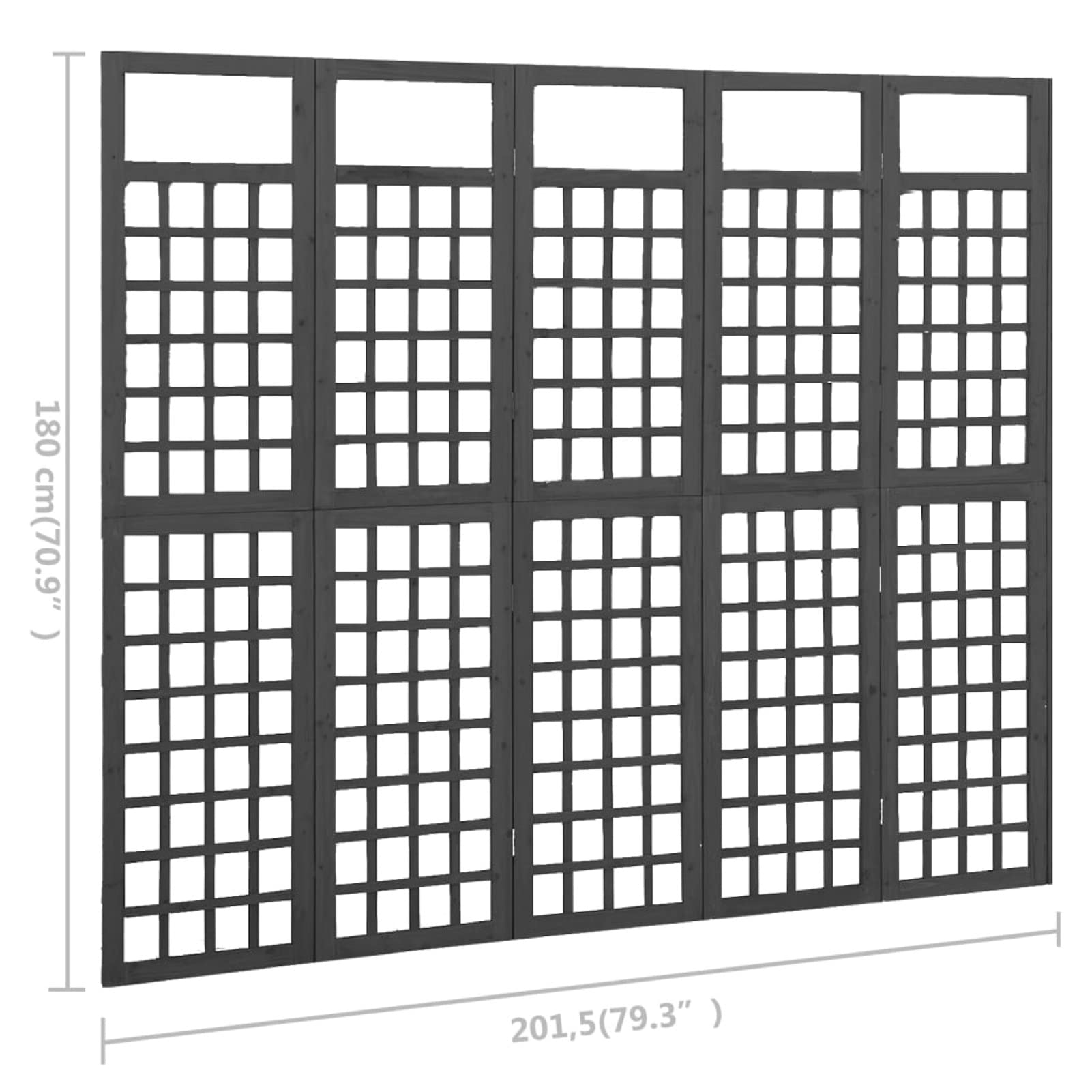 5-Panel Room Divider Screen - 79.3