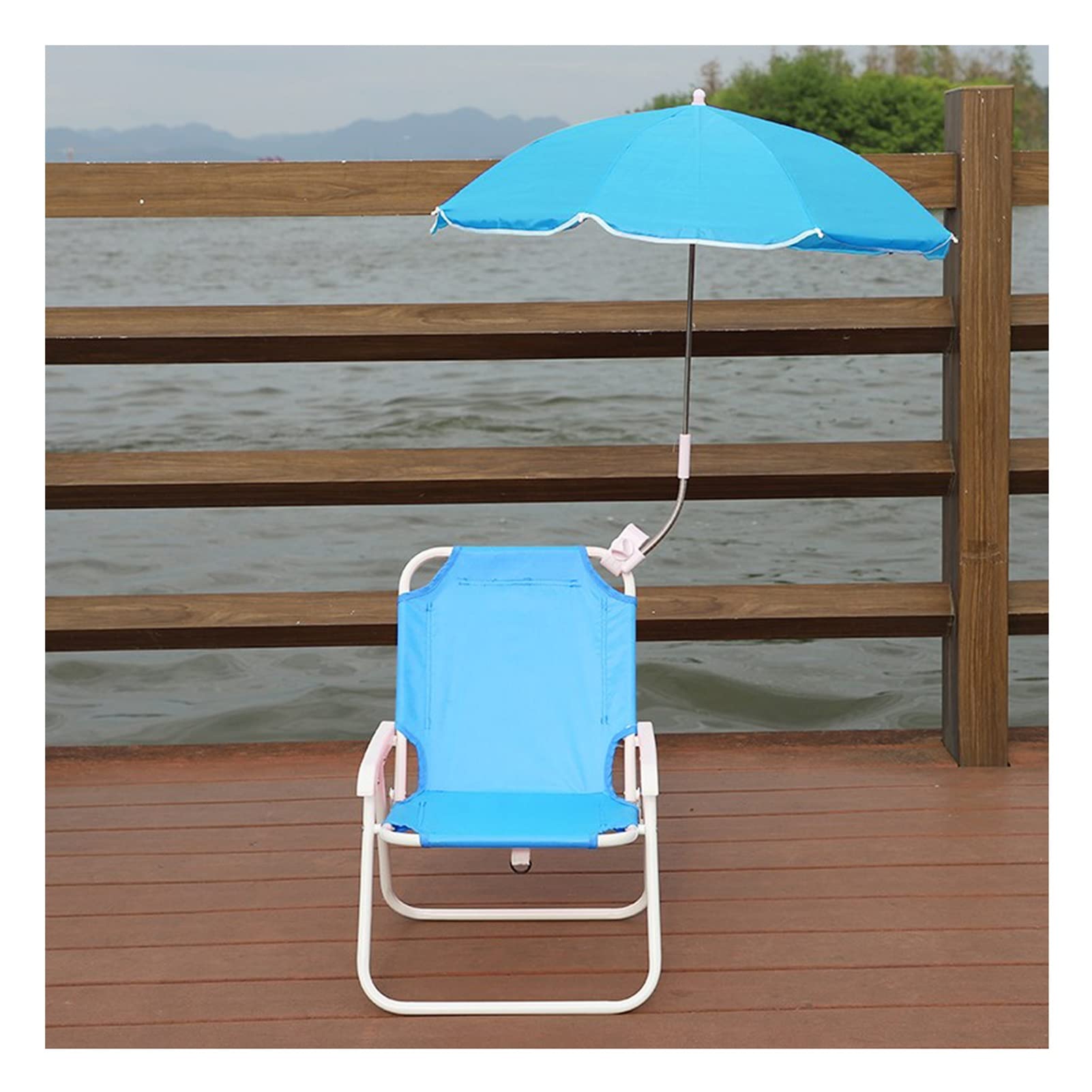Best Kids Camping Chair with Sunshade Umbrella - Portable Folding Beach Chair for Outdoor Activities, Armrests & Backrest Support, Lightweight & Durable (Blue) - Perfect for Beach Trips, Backyard Camping, Picnics & Outdoor Adventures