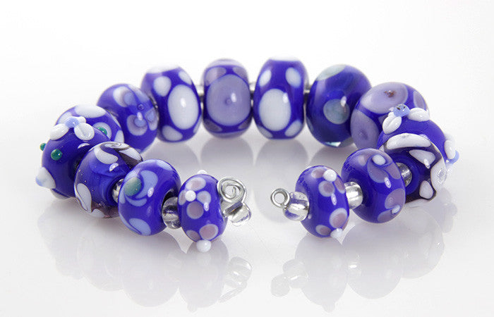 Handmade Cobalt Blue Lampwork Glass Beads for Jewelry Making - DIY Bracelets, Necklaces & Crafts - Perfect for Boho, Wedding & Gift Projects