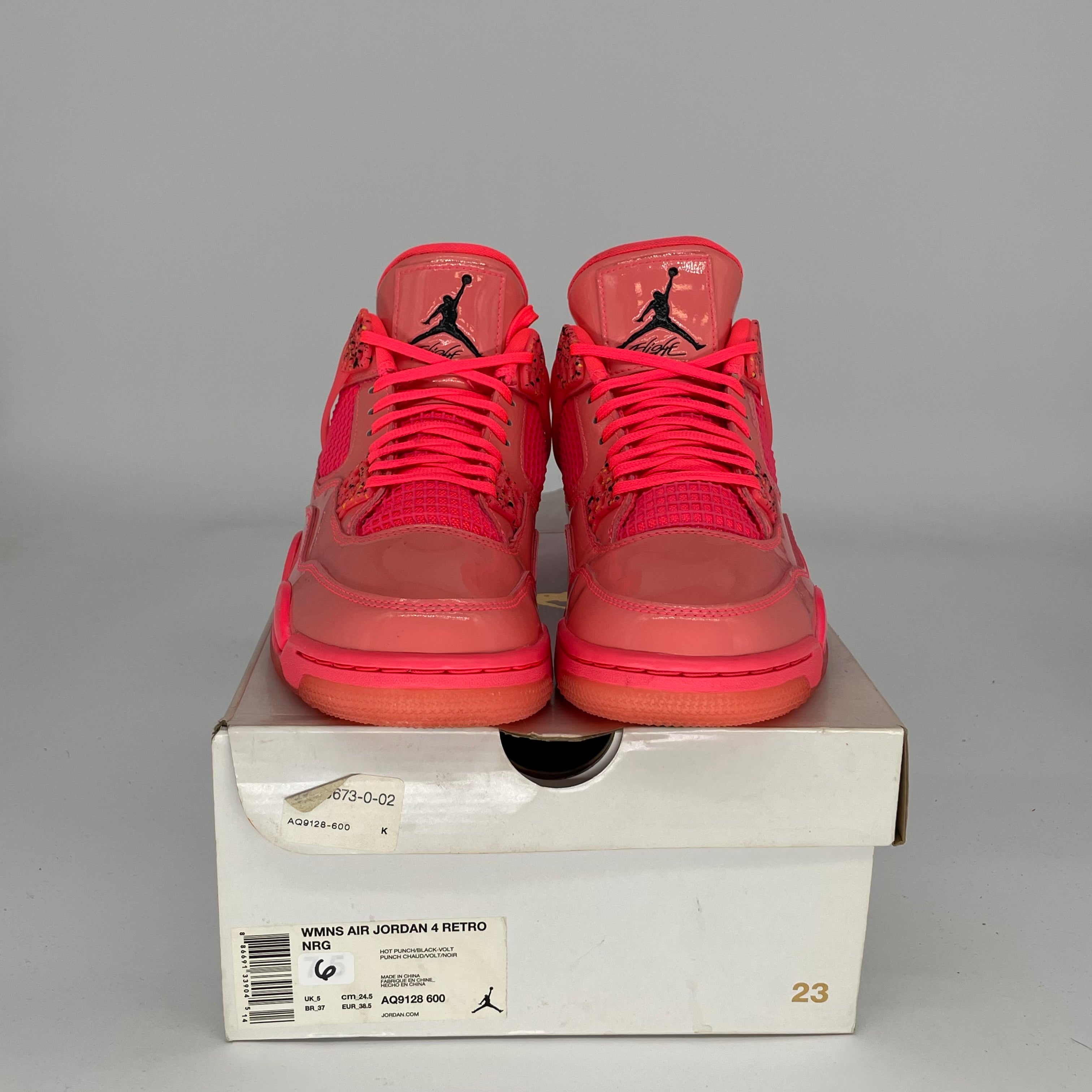 AIR JORDAN 4 HOT PUNCH Women's Sneakers - Size 6/7.5W (AQ9128-600) - Perfect for Basketball, Streetwear & Casual Fashion
