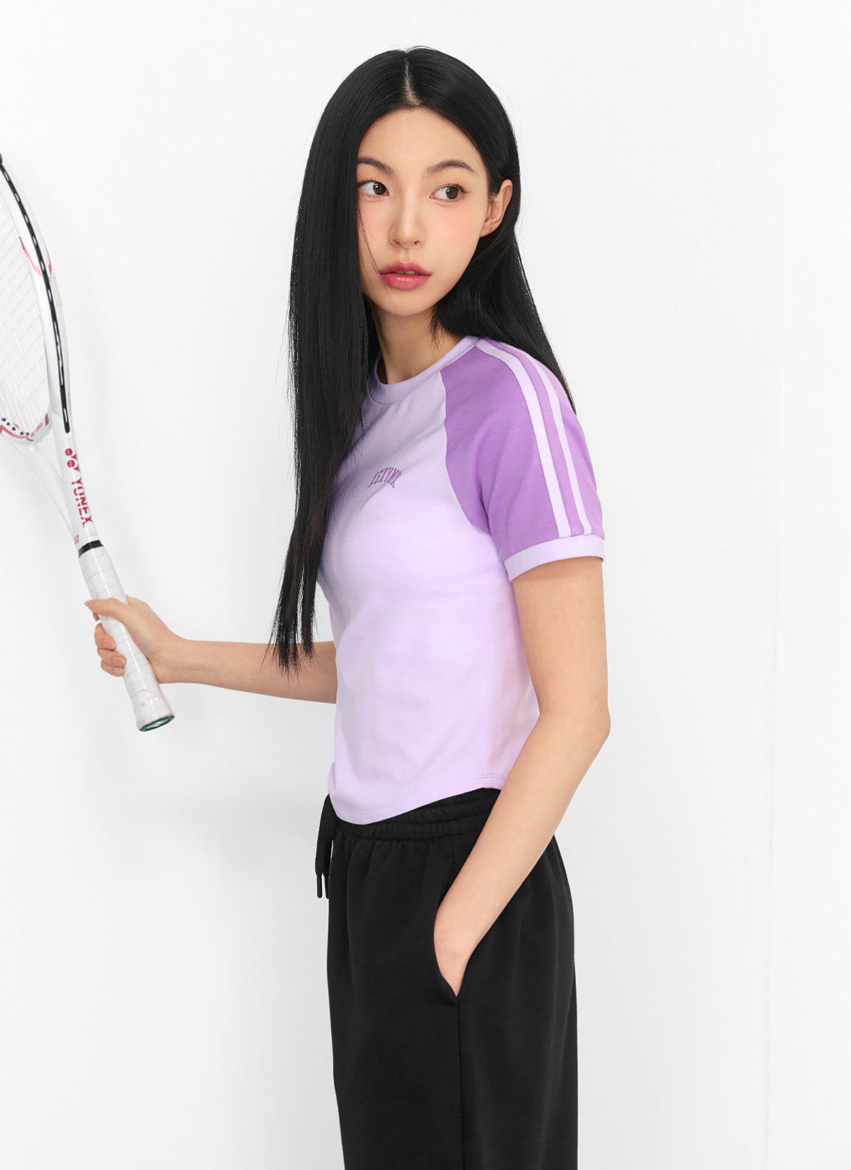 Reglan Color Block Crop Short Sleeve T-Shirt for Women | Trendy Summer Fashion Top | Perfect for Casual Outings, Beach Days & Music Festivals