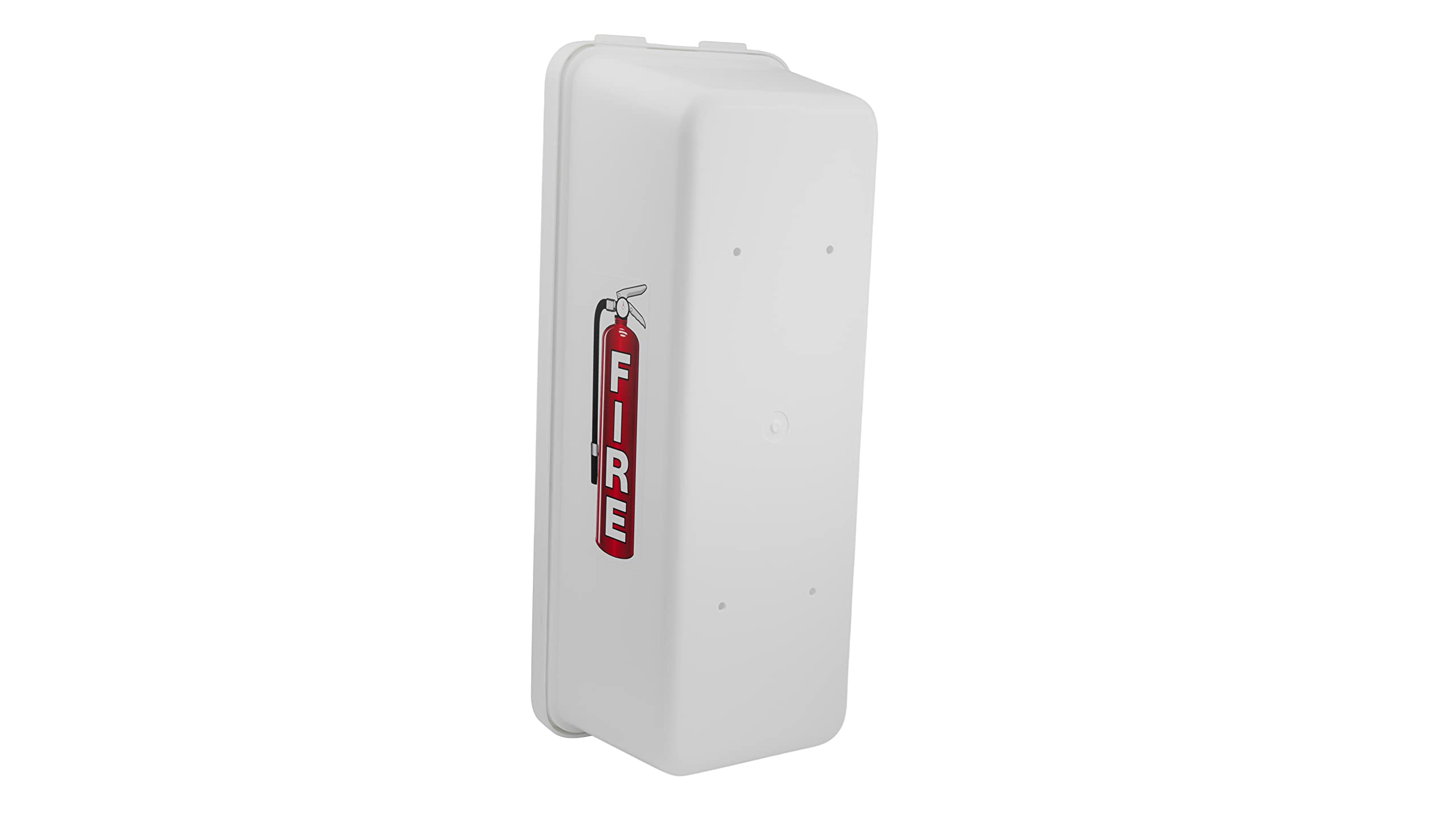 2 Pack White Surface-Mounted Fire Extinguisher Cabinet for 5 lb Extinguishers - Wall Mounted Safety Storage for Home, Garage, Kitchen & Outdoor Use