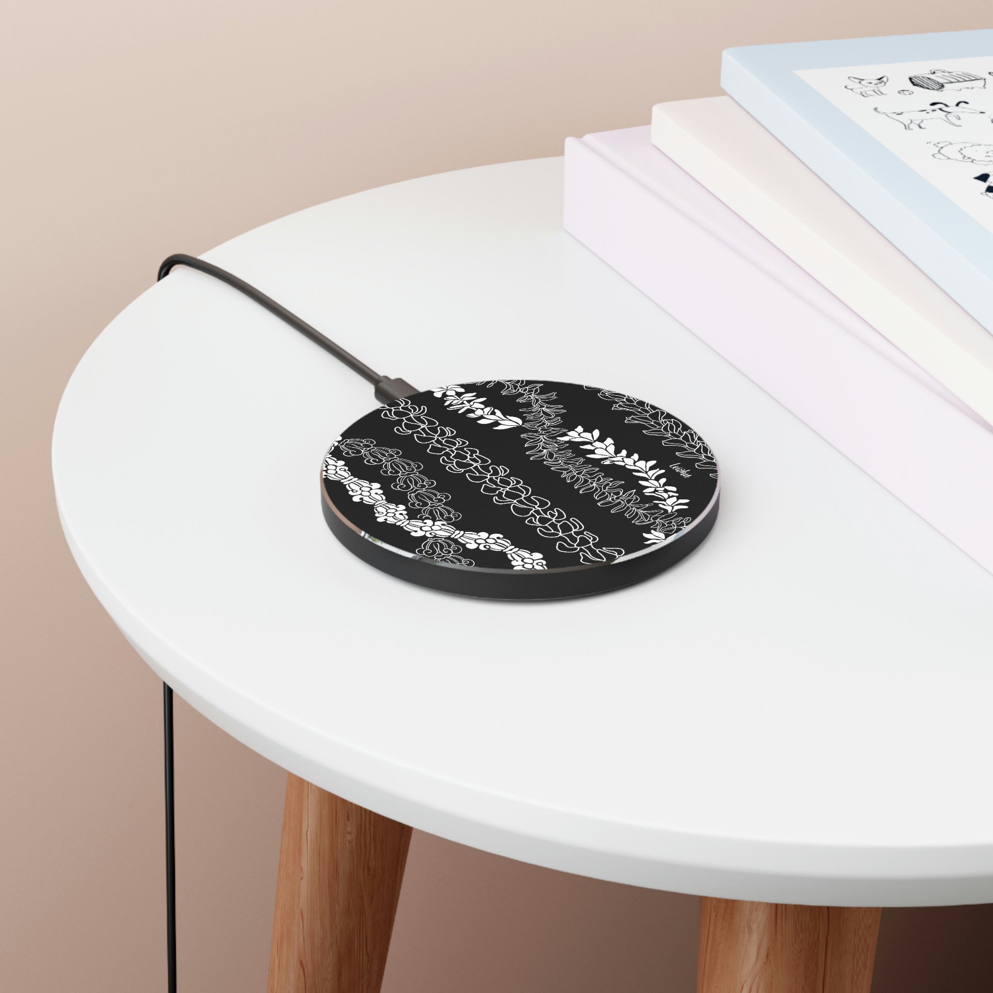 Forever Lei 'Ele'ele Wireless Charger - Fast Qi-Certified Charging Pad for iPhone, Samsung, AirPods - Perfect for Home, Office & Travel
