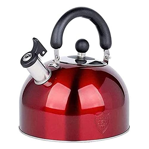 Premium 6L Stainless Steel Tea Kettle - Food Grade Stovetop Whistling Pot with Anti-Scald Handle - Induction Compatible Large Capacity Kettle for Home, Office & Camping Use