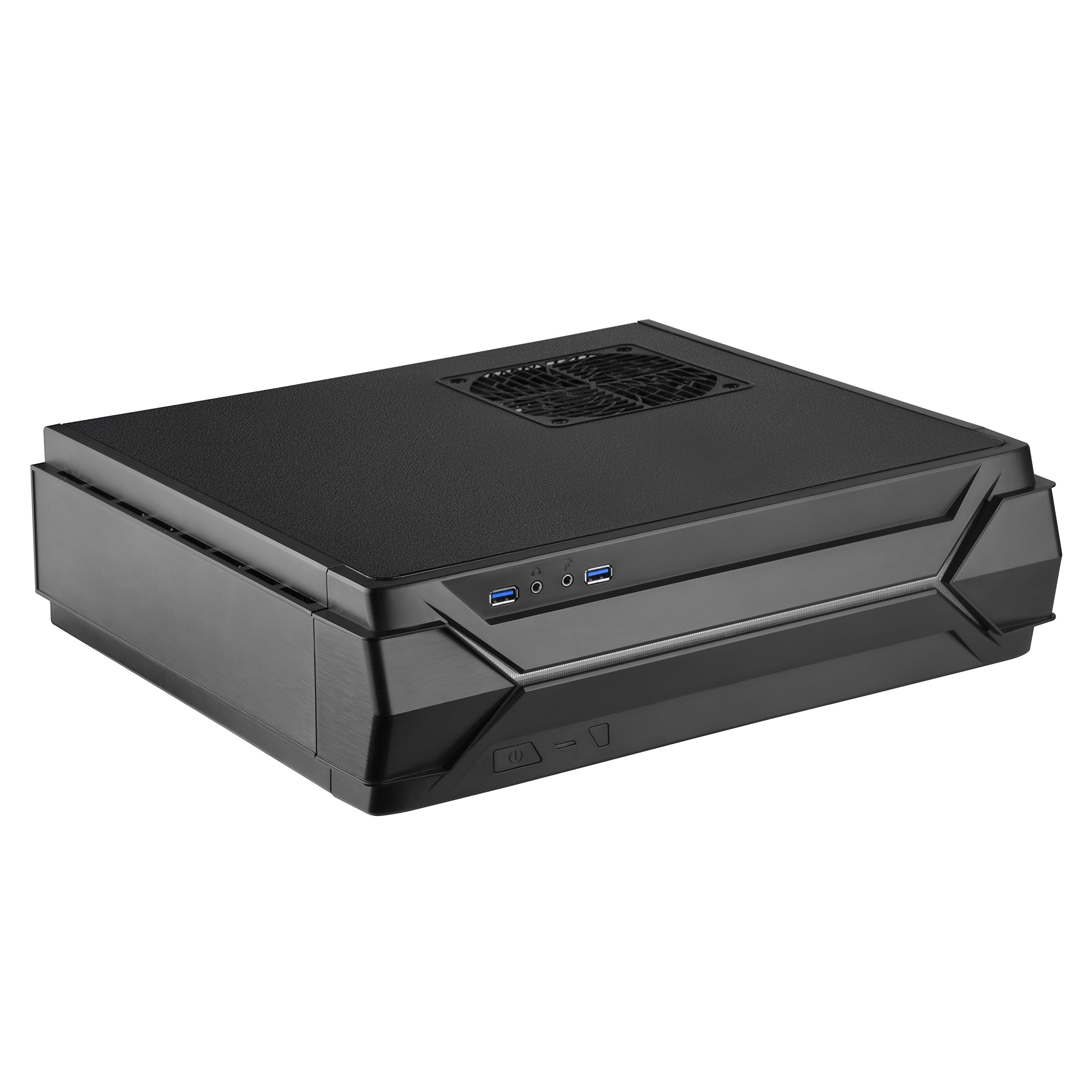 SilverStone SST-RVZ03B Raven Mini-ITX Gaming PC Case - Compact Black Chassis with RGB Lighting for High-Performance Gaming Rigs | Perfect for Small Space Setups, Esports Tournaments & Home Entertainment Systems