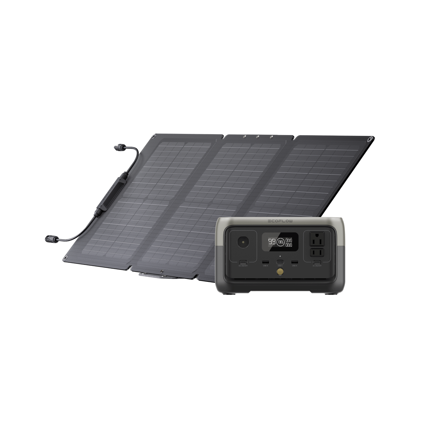 EcoFlow 60W Portable Solar Panel for Camping, RV & Outdoor Adventures - Lightweight Foldable Solar Charger for Phones, Laptops & Power Stations