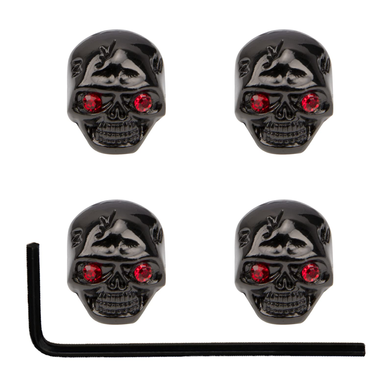 4Pcs Black Electric Guitar Skull Volume Tone Knobs - Replacement Parts for Bass & Electric Guitar - Heavy Metal & Rock Music Accessories - Perfect for Stage Performances & DIY Guitar Upgrades