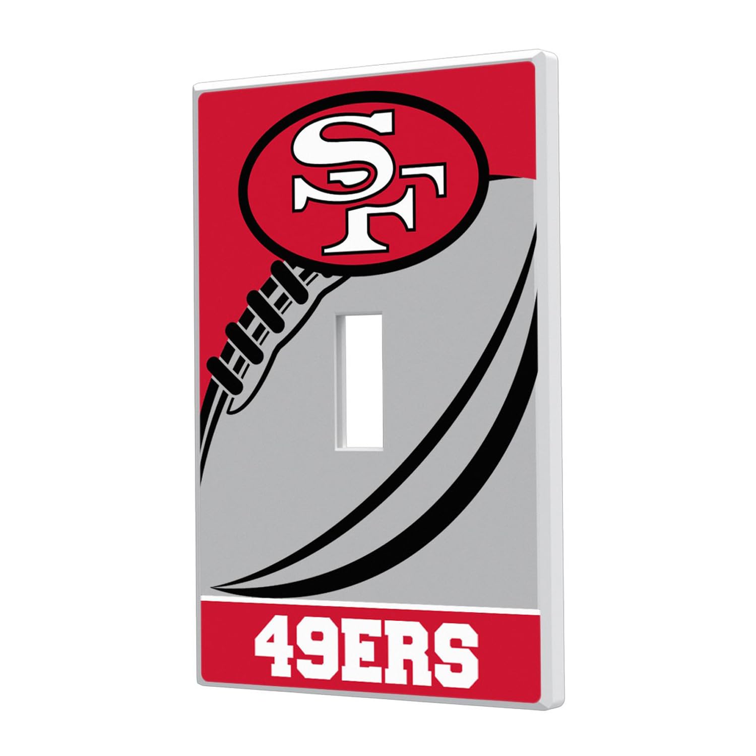 NFL Passtime Design Single Toggle Light Switch Plate Cover - Decorative Football Theme for Bedroom, Man Cave, and Game Room Decor