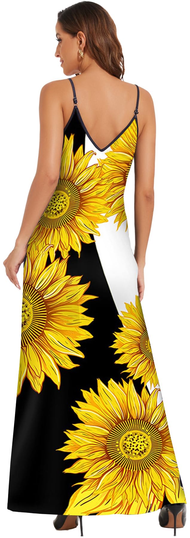 **Shengfan Plus Size Maxi Dresses for Women - Flowy Loose Printed Sundress with Pockets, Adjustable African Beach Dress for Summer Vacation, Pool Party & Casual Outings**