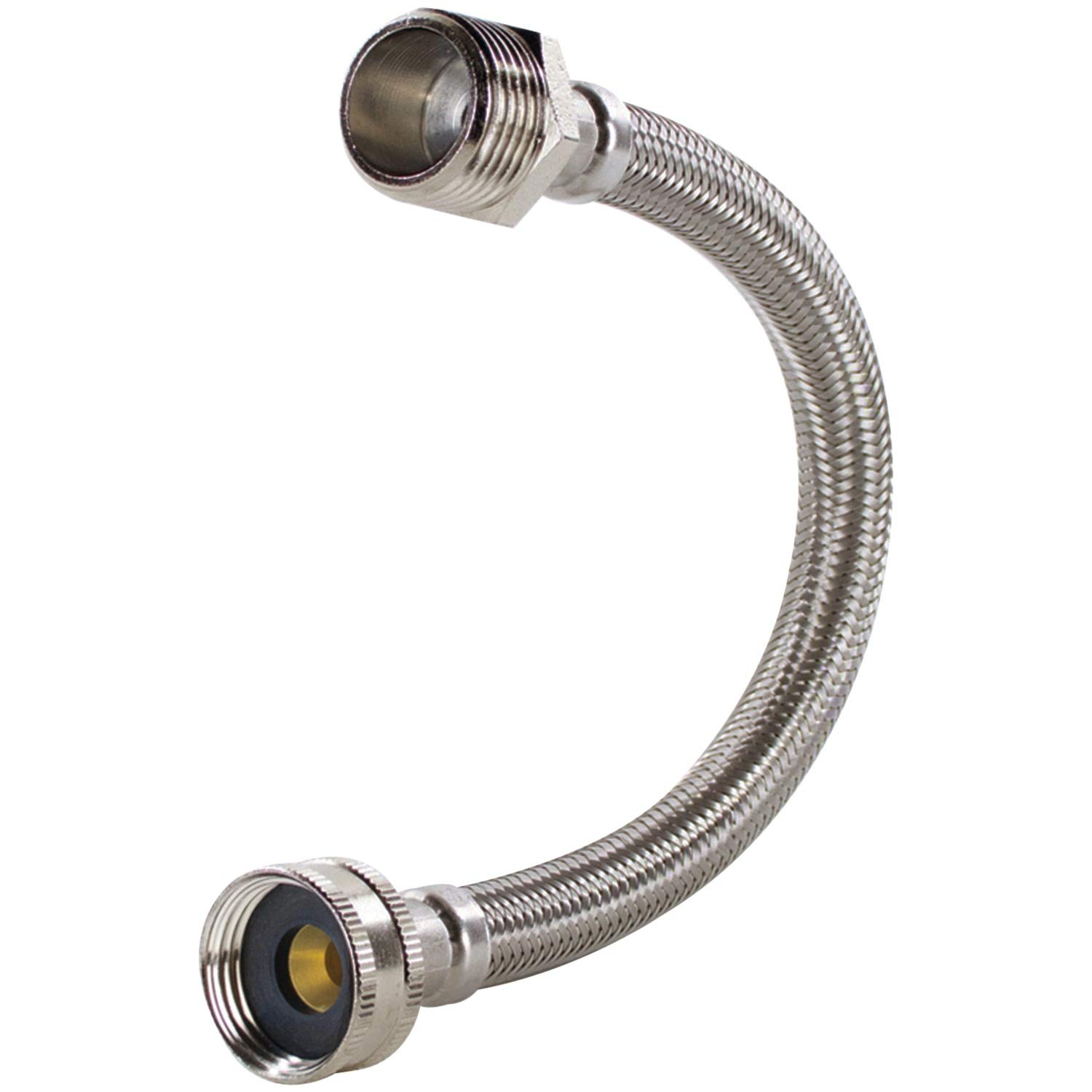 Certified Appliance Accessories WI12SSFM 12-Inch Braided Stainless Steel Water Inlet Hose for Washing Machines & Dishwashers - Durable & Leak-Proof - Perfect for Home Laundry & Kitchen Use