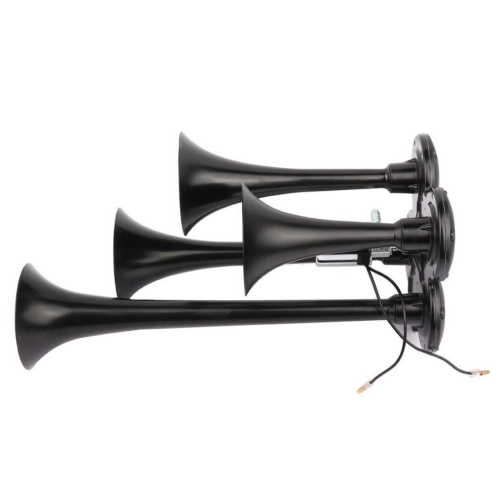 INEEDUP 12V 185dB Four Trumpet Air Horn - Super Loud Train Horn for Cars, Trucks, Boats & RVs - Perfect for Emergency Alerts, Sporting Events & Vehicle Safety